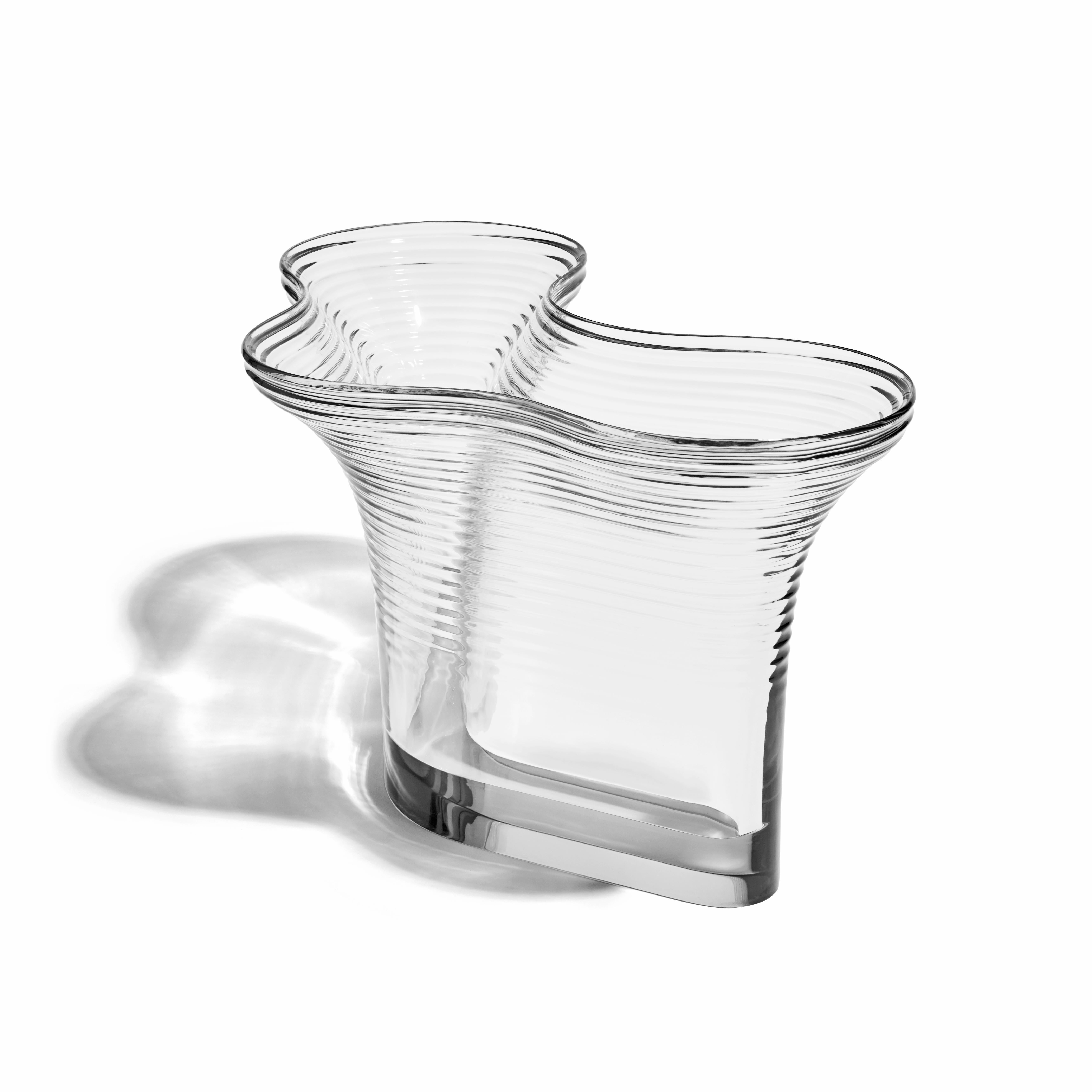 Fatto a macchina Zaha Hadid Design - Vaso Node / Edizione limitata.100 - Medio / Trasparente in vendita