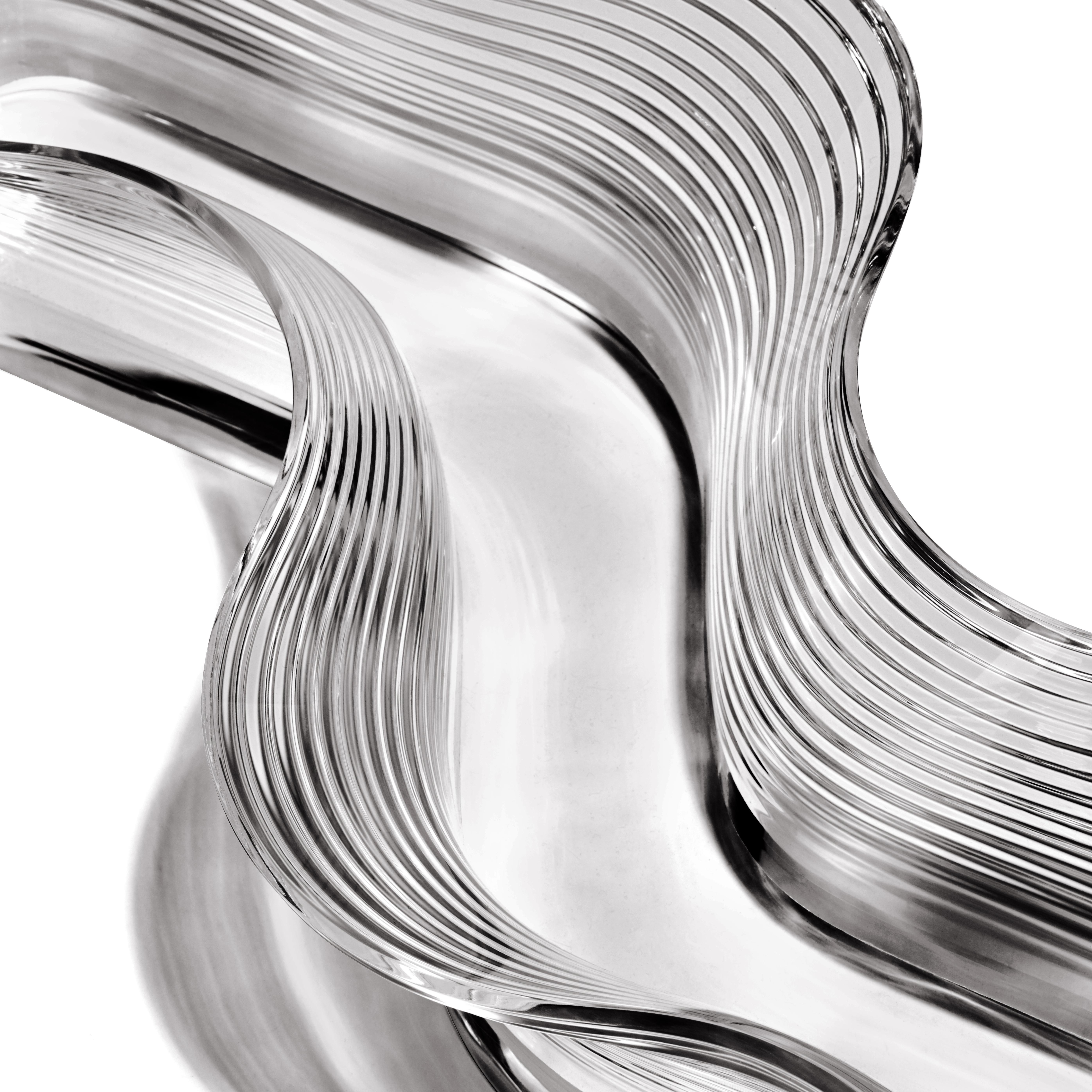 Italiano Zaha Hadid Design - Vaso Node / Edizione limitata.100 - Piccolo / Fumo in vendita