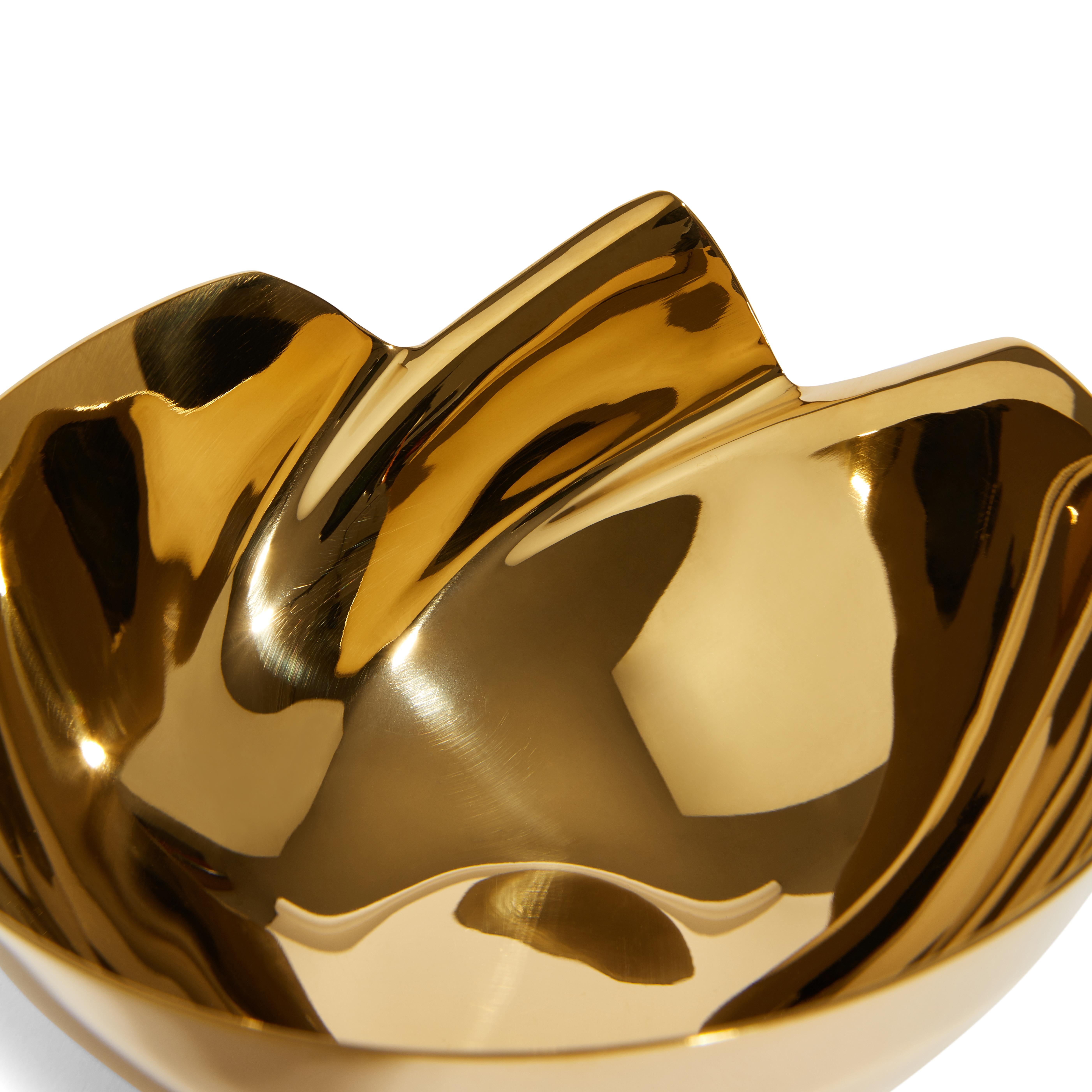 Fatto a mano Zaha Hadid Design Serenity Bowl oro in vendita