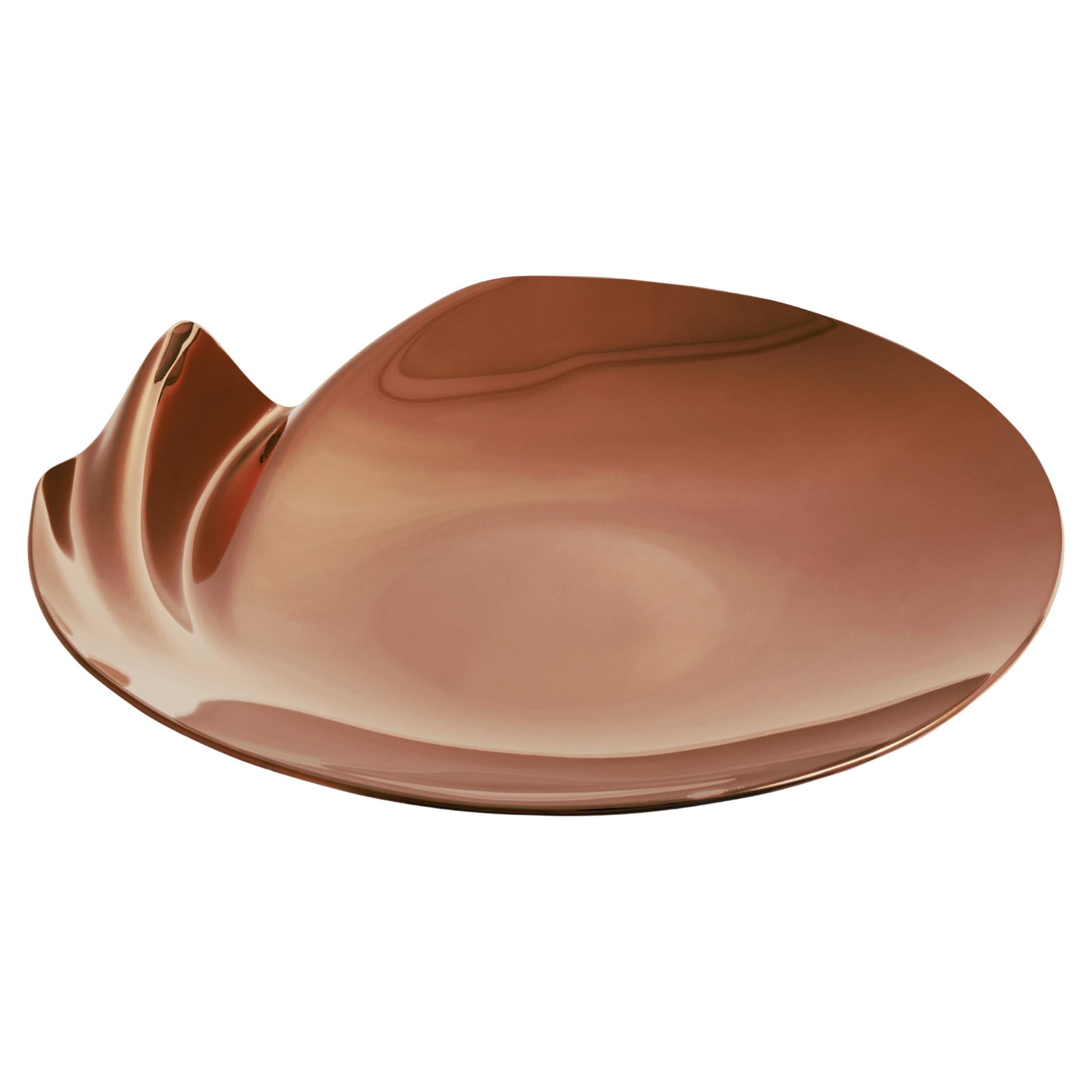 Zaha Hadid Design - Piatto Serenity / Grande 40 cm / Oro Rosa in vendita