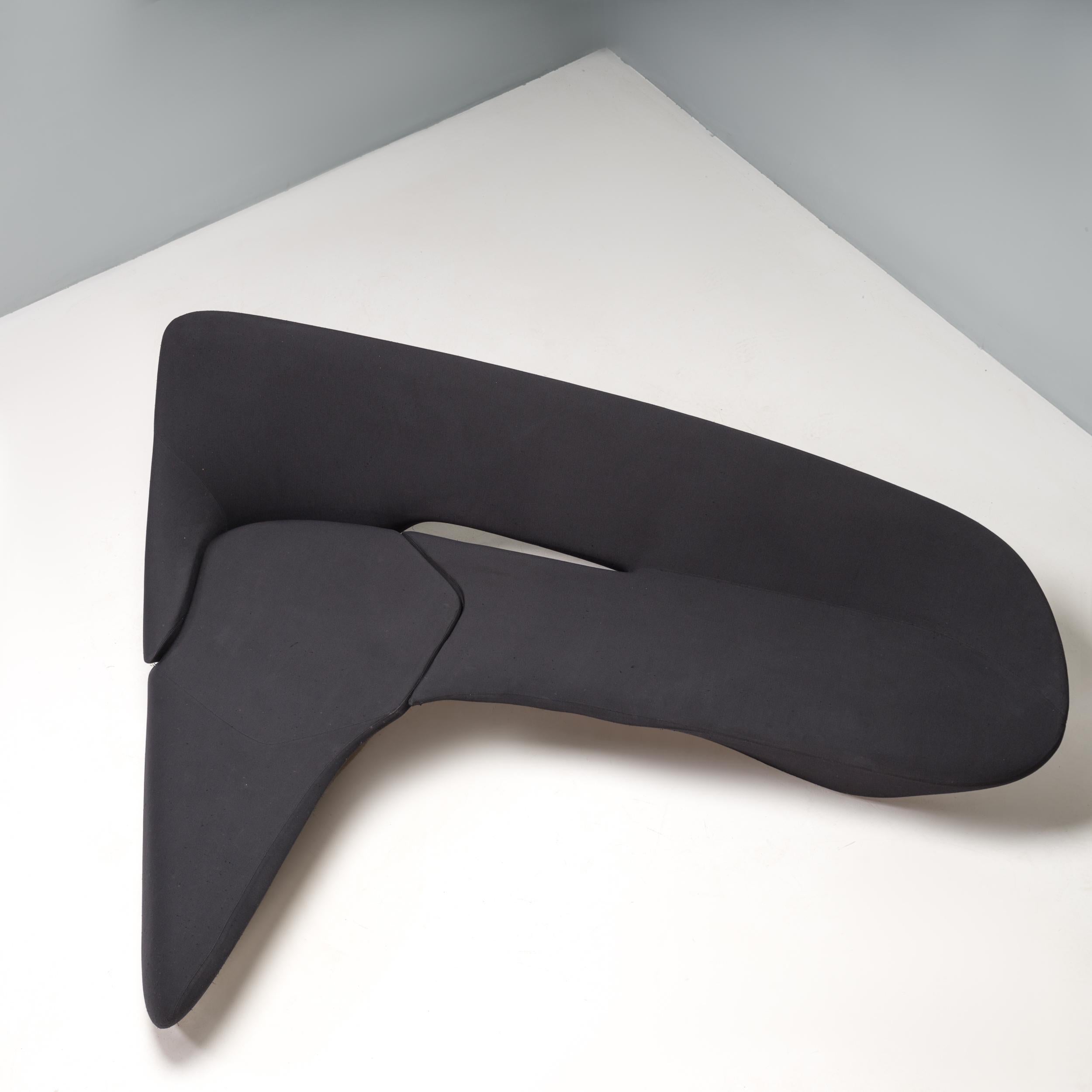 Italian Zaha Hadid for B&B Italia Black MS288S Moon Sofa