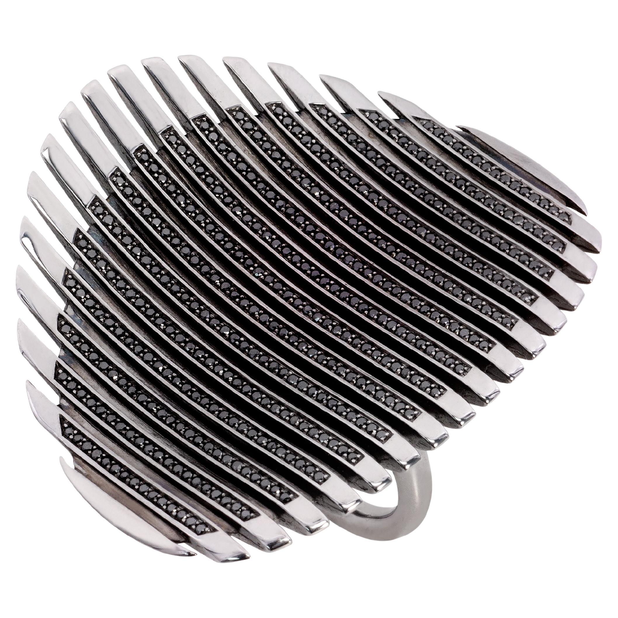 Zaha Hadid for Georg Jensen Diamond "Lamellae" Ring, 2016 im Angebot