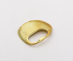 Zaha Hadid For Georg Jensen Lamellae Double Ring Sterling With 18Kt Gold Vermeil