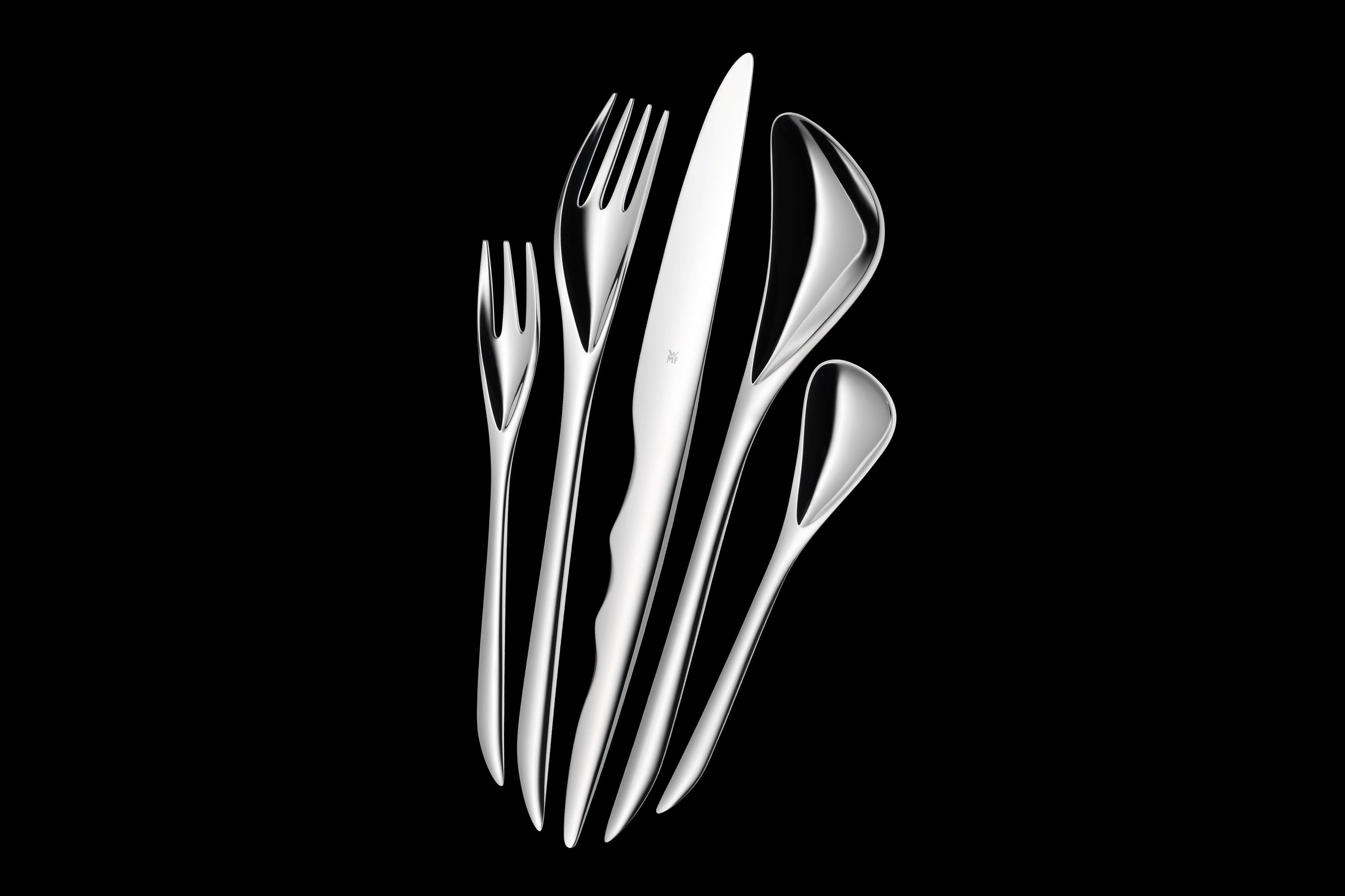 Acier inoxydable Zaha Hadid x WMF - Set de couverts 5 pièces dans un coffret de présentation - acier inoxydable en vente