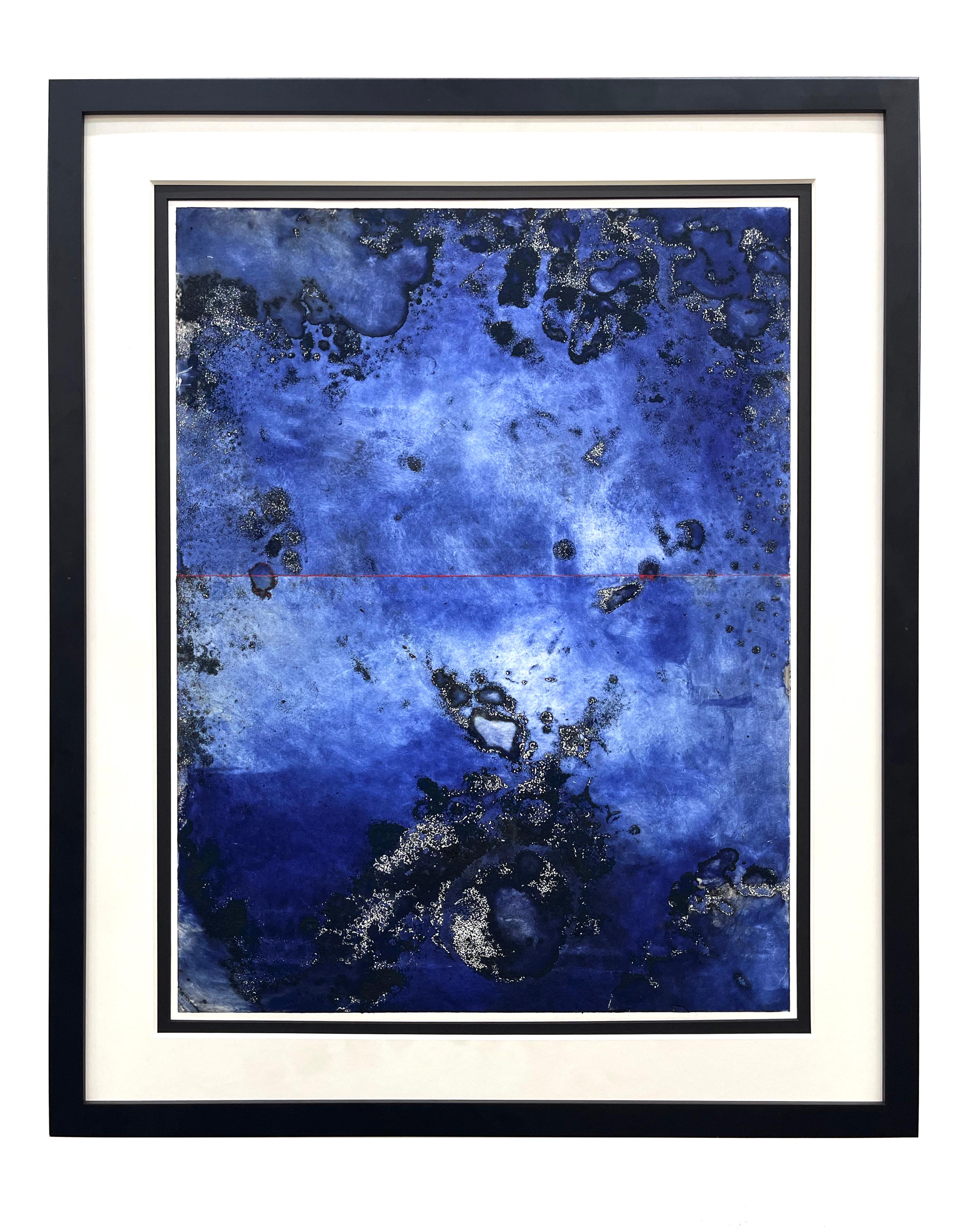 Micro colonies - Blue Animal Painting by zahra jewanjee