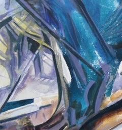 "The Thirty-three Bridge",  famed in Isfahan, in sweeping blues and browns