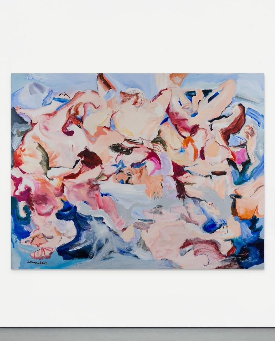 Sans titre de la série Les enchanteurs du ciel - Painting de Zahra Shahcheraghi 