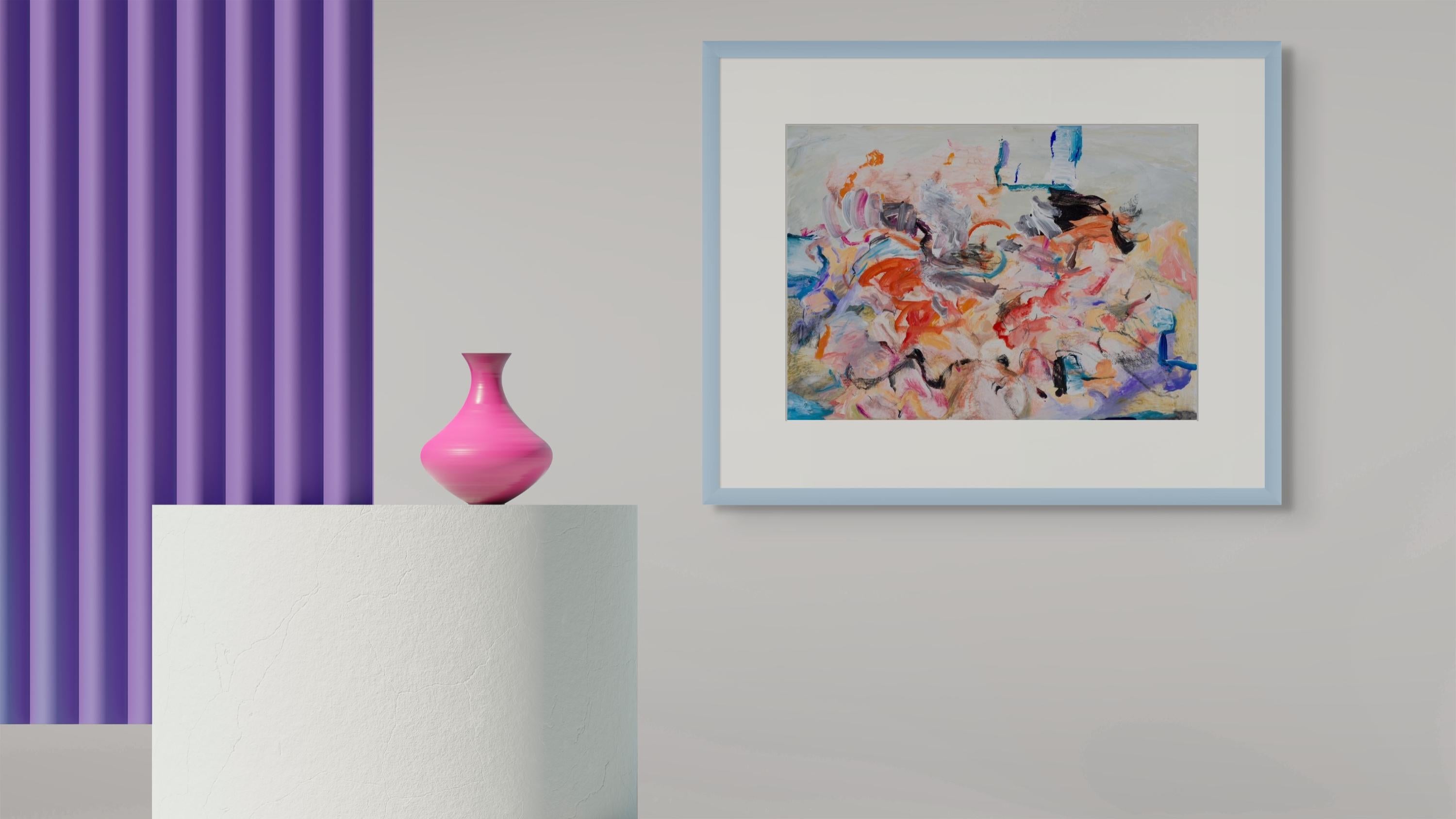 Ohne Titel aus der Serie Die Zauberer des Himmels (Braun), Abstract Painting, von Zahra Shahcheraghi 