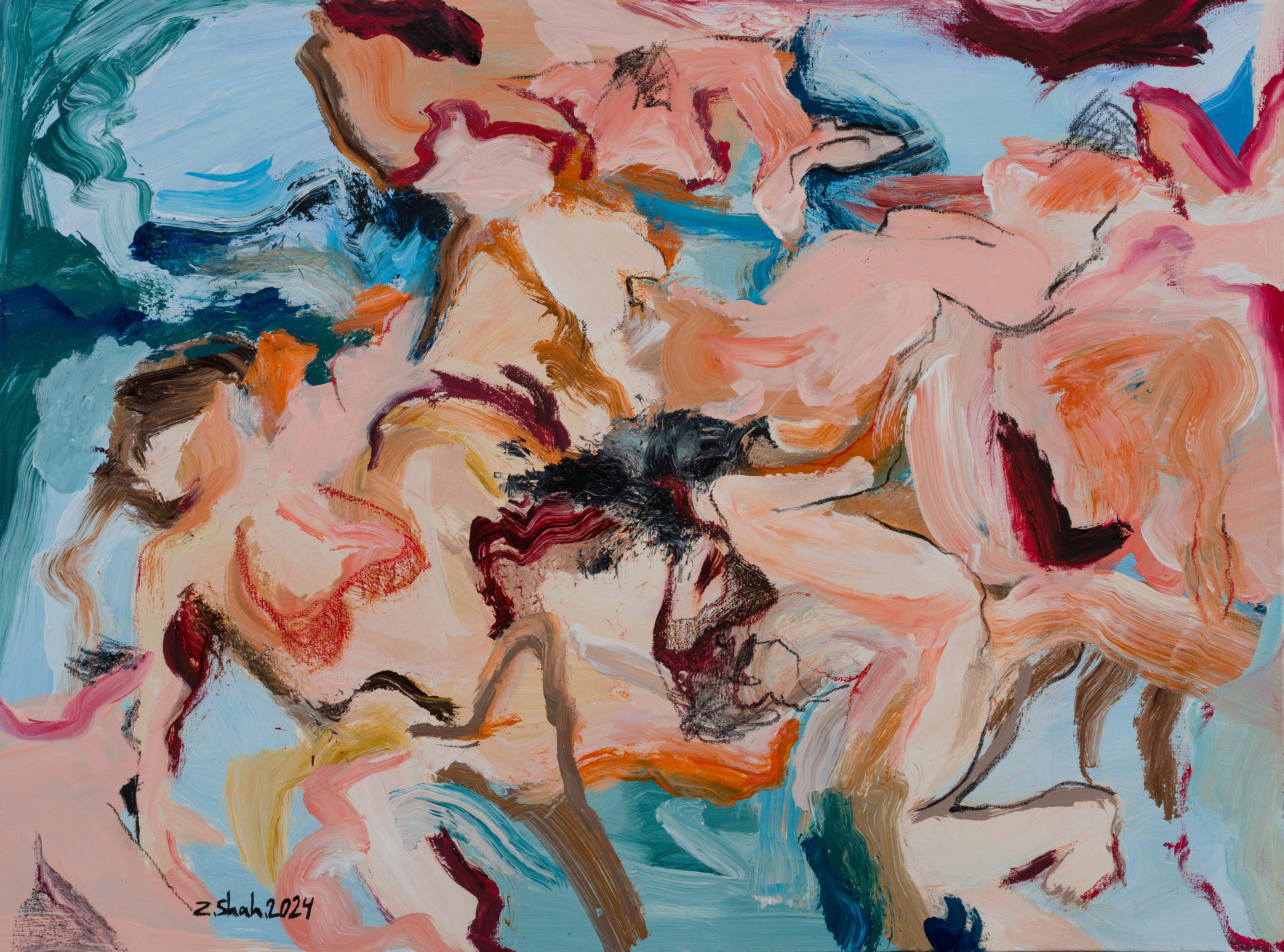 Zahra Shahcheraghi  Abstract Painting - Untitled from - The nobles of paradise series