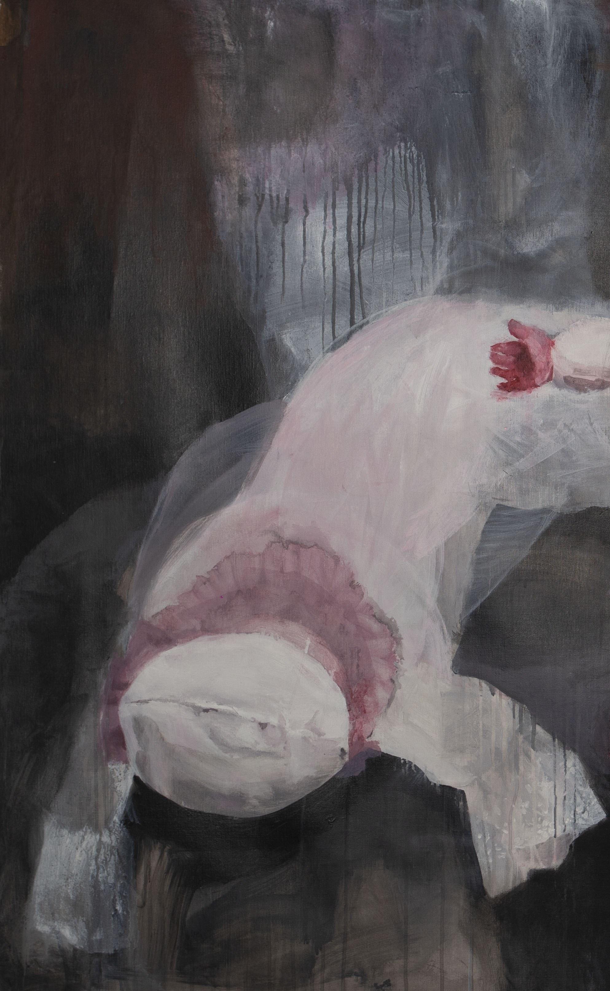 Lost #2 Zahra Zeinali 21° secolo pittura iraniana bambino mondo bambola rosa in vendita 2