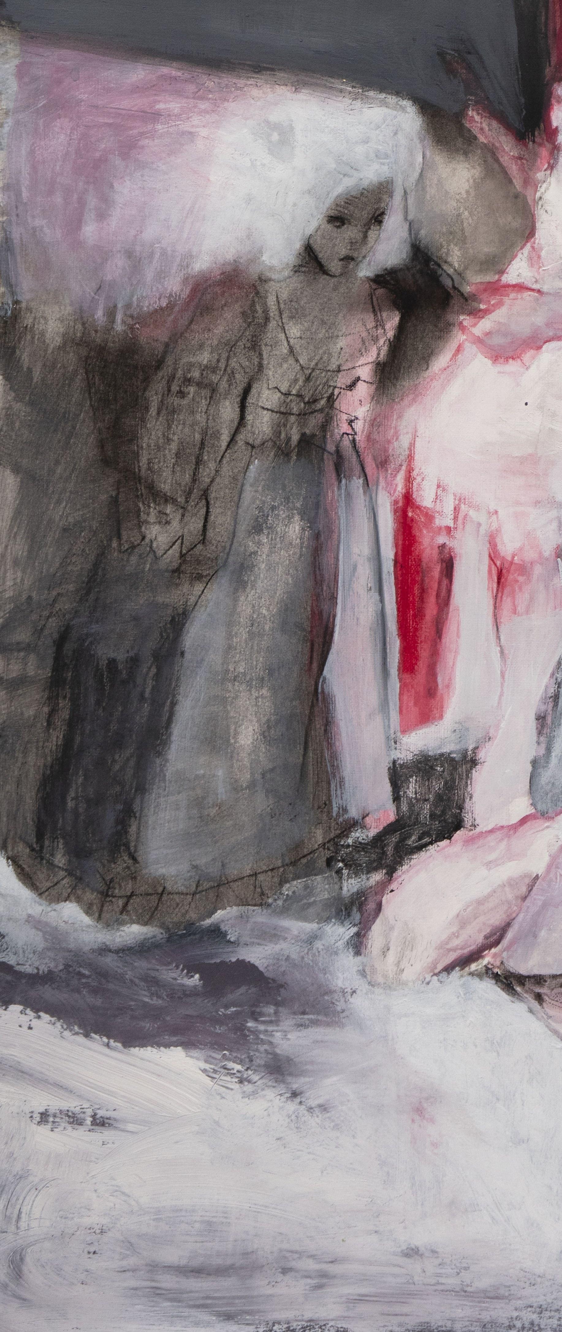 Perdido #5 Zahra Zeinali Siglo XXI Pintura iraní mundo infantil muñeca rosa en venta 2
