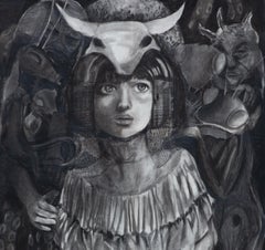 Metamorfosi #10 Zahra Zeinali Arte contemporanea ritratto Artista iraniano nero