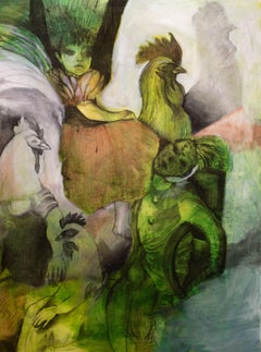 The green dream Zahra Zeinali Contemporary painting Iranian artist art animal