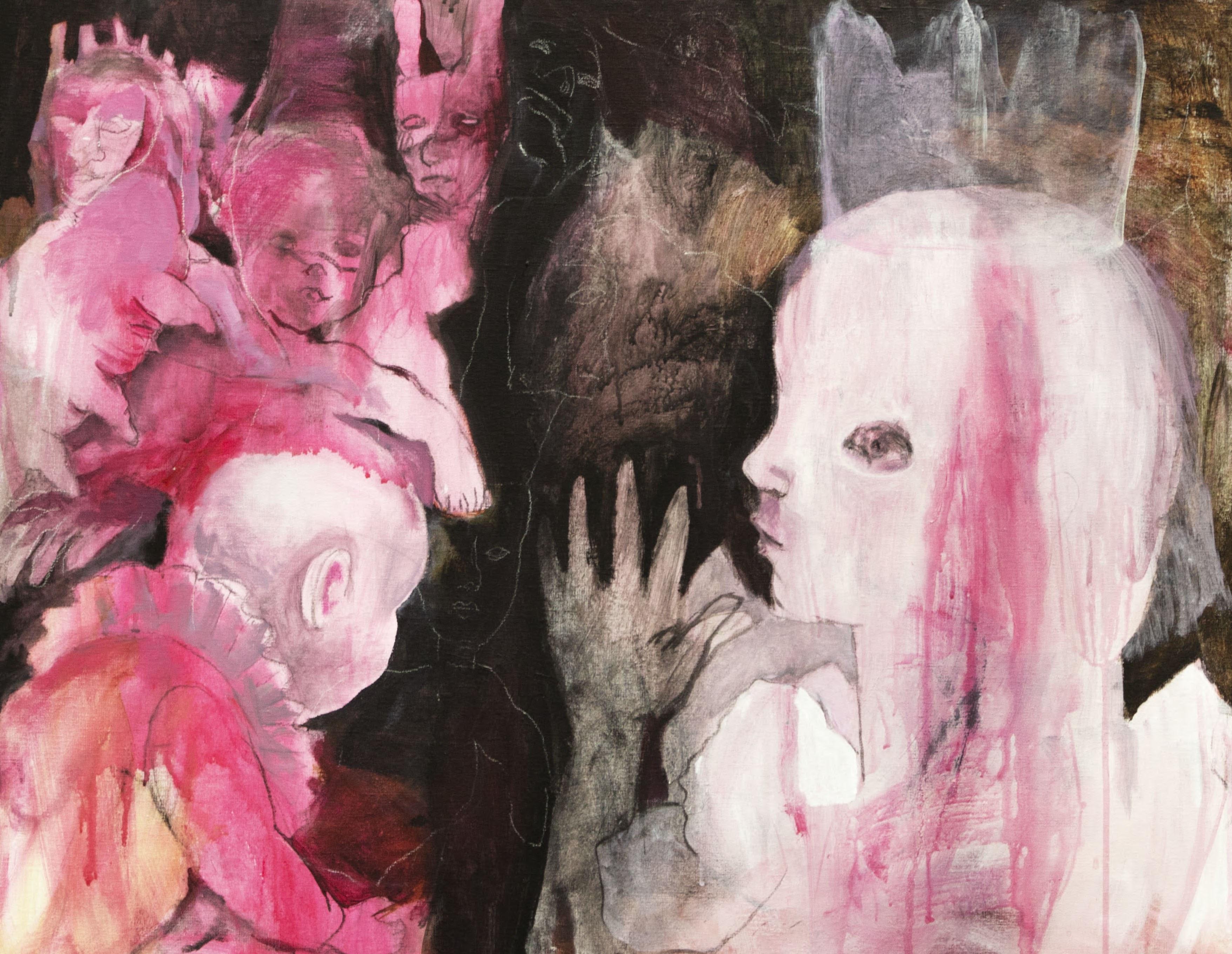 The Queen Zahra Zeinali 21st Century art Contemporary art portrait pink woman For Sale 2