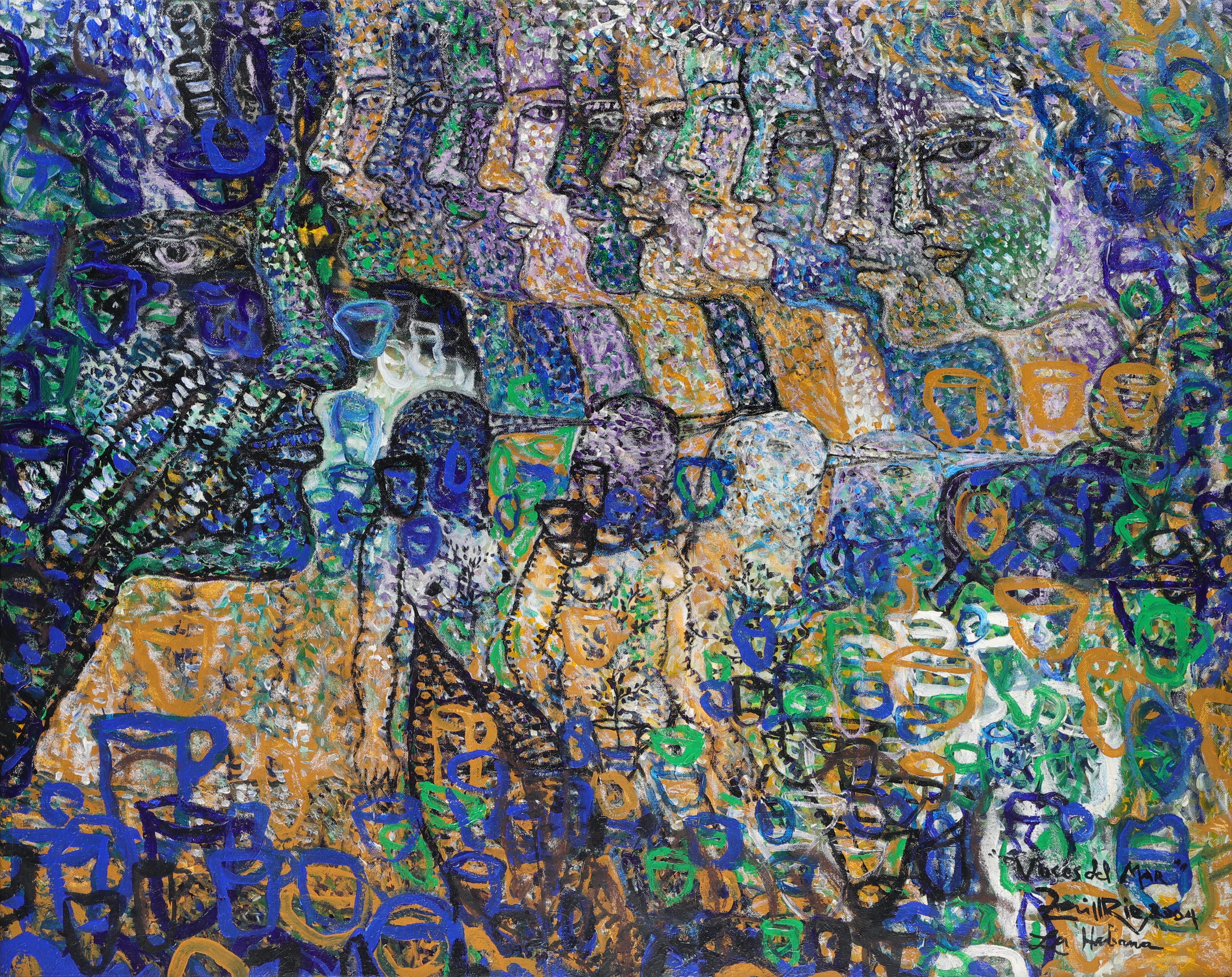 Abstract Painting Zaida del Río - Voces del mar