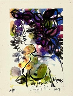 "Hojas" 2006 (Ritratto di donna 3) Prova d'artista Stampa digitale 11x8.5in Arte cubana
