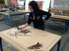 Untitled II 2020 Serigrafia originale firmata 29x43in Donna Cubana Artista