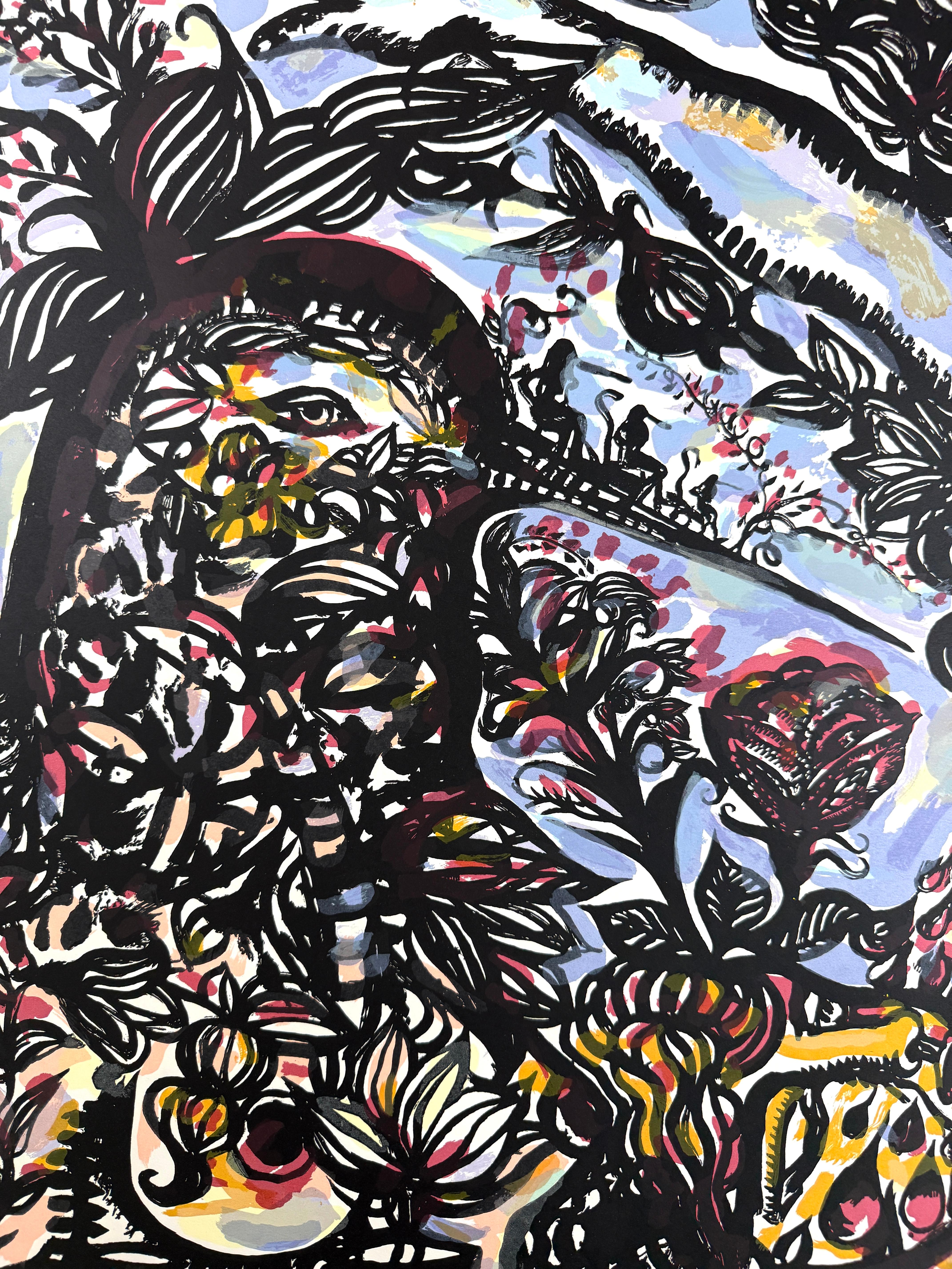 Untitled II 2020 Serigrafia originale firmata 29x43in Donna Cubana Artista - Print Contemporaneo di Zaida del Río