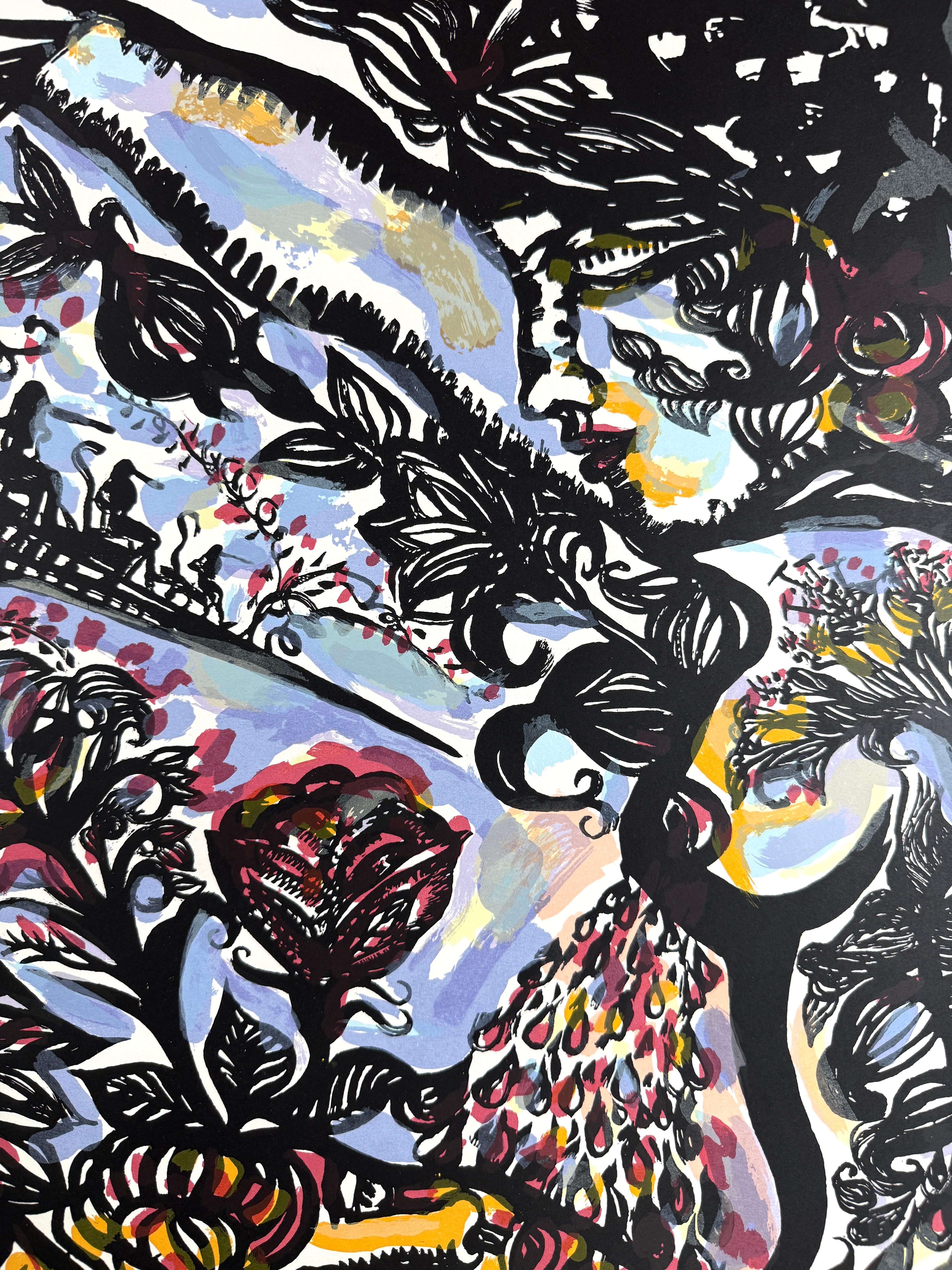 Untitled II 2020 Serigrafia originale firmata 29x43in Donna Cubana Artista in vendita 3