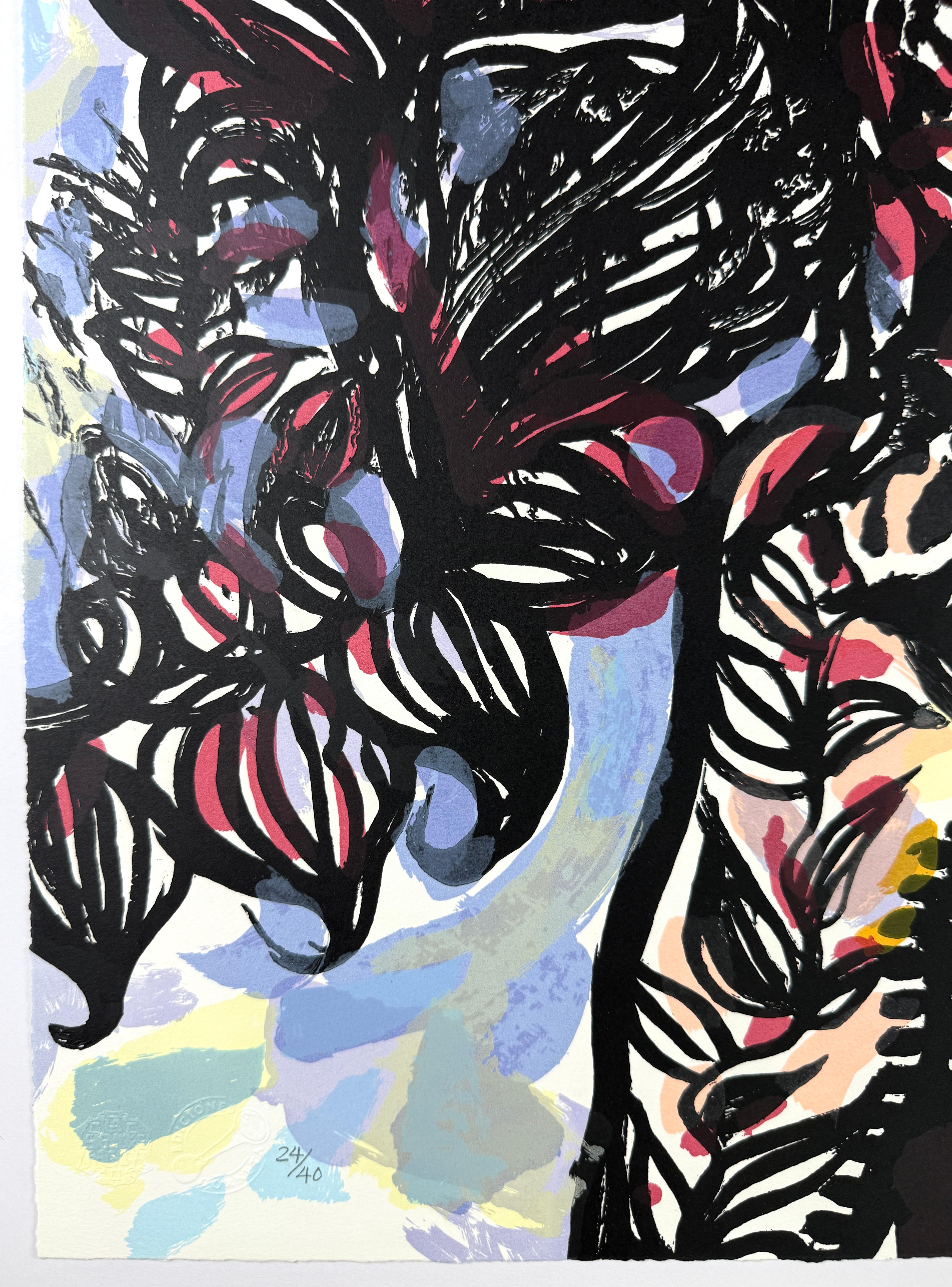 Untitled II 2020 Serigrafia originale firmata 29x43in Donna Cubana Artista in vendita 4
