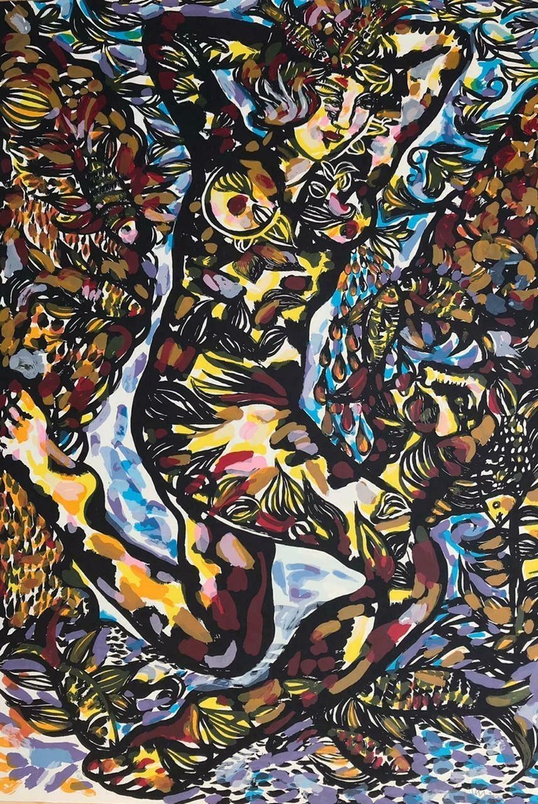Zaida del Río - Zaida de Río, ¨Untitled 3¨, 2020, Woodcut, 42.9x29.1 in