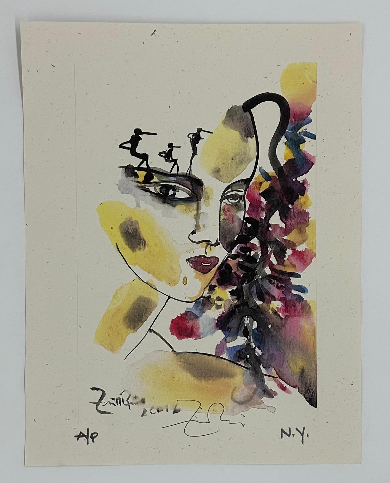 Zaida del Rio, Cuban Artist, Digital print, 11.1 x 8.3 in n6 - Print by Zaida del Río
