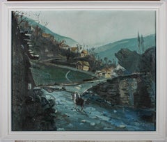 Vintage Zaim Elezi - Signed Mid 20th Century Oil, Going Home