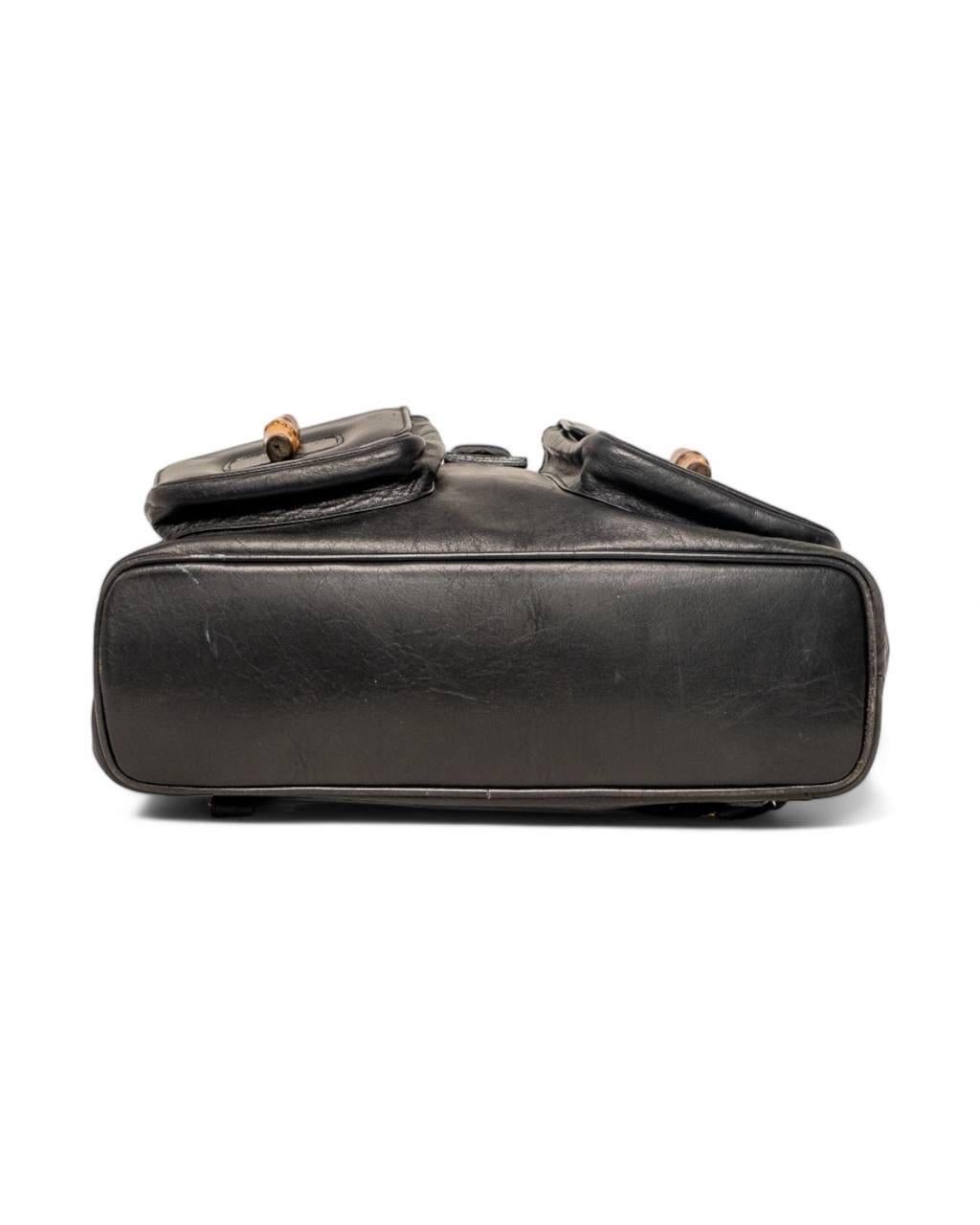 Zaino Gucci MM Bamboo Mini Pelle Nera 6