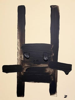 Black Rabbit, Painting, Acrylic on Canvas