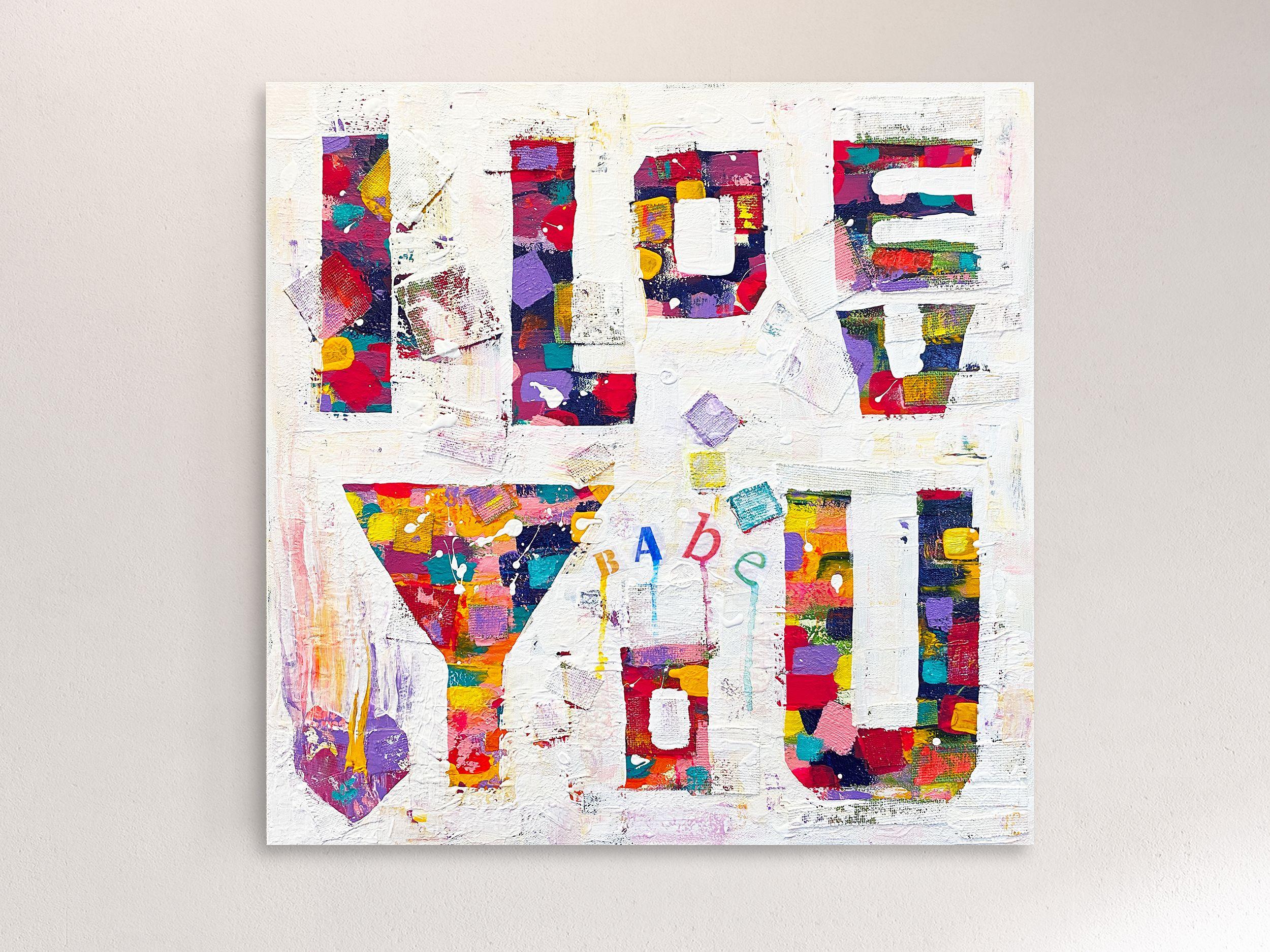 I Love You, Babe, Painting, Acrylic on Canvas For Sale 2