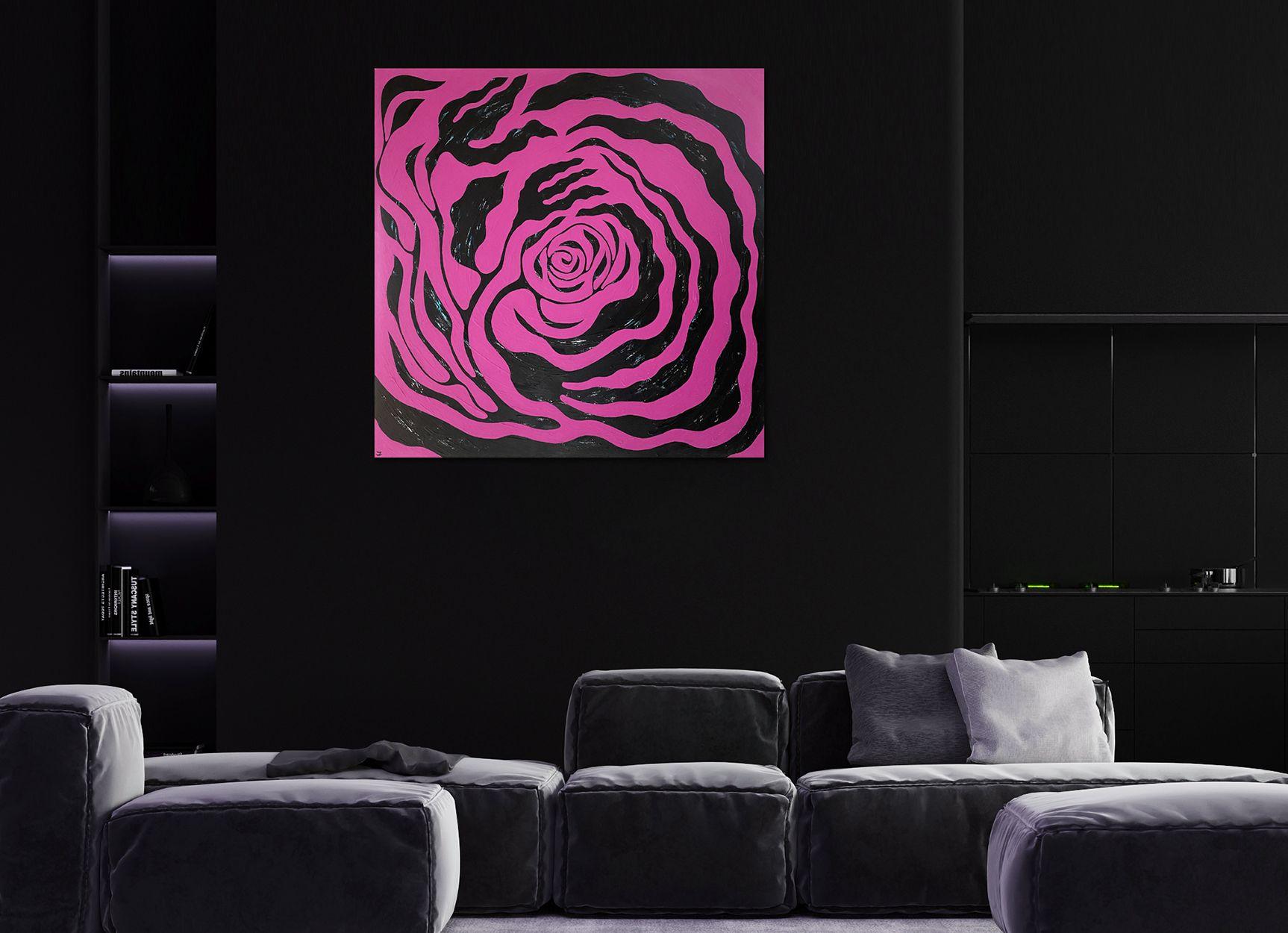 Love Whirlpool. Symphonious Flowers Collection, Painting, Acrylic on Canvas For Sale 1