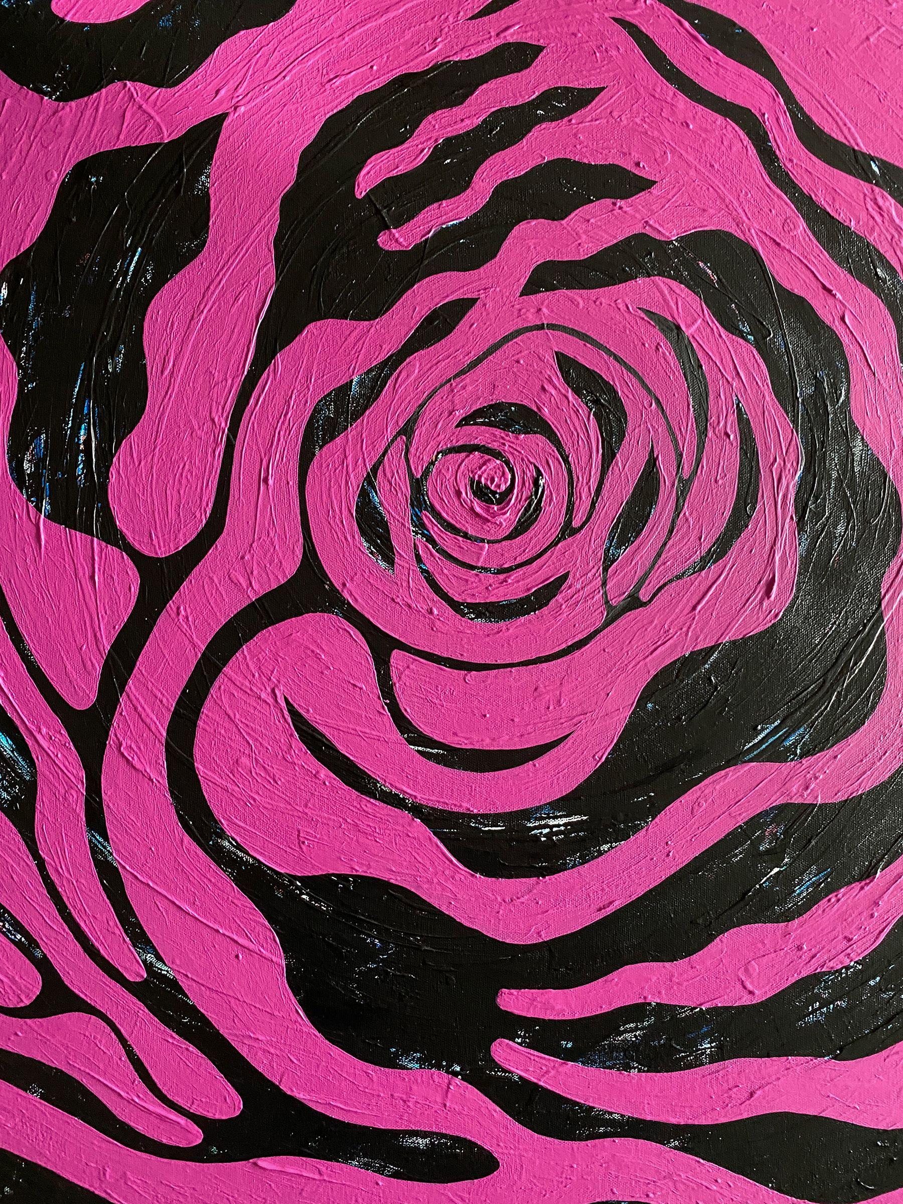 Love Whirlpool. Symphonious Flowers Collection, Painting, Acrylic on Canvas For Sale 2