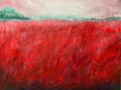 Peinture - « Red Field », acrylique sur toile
