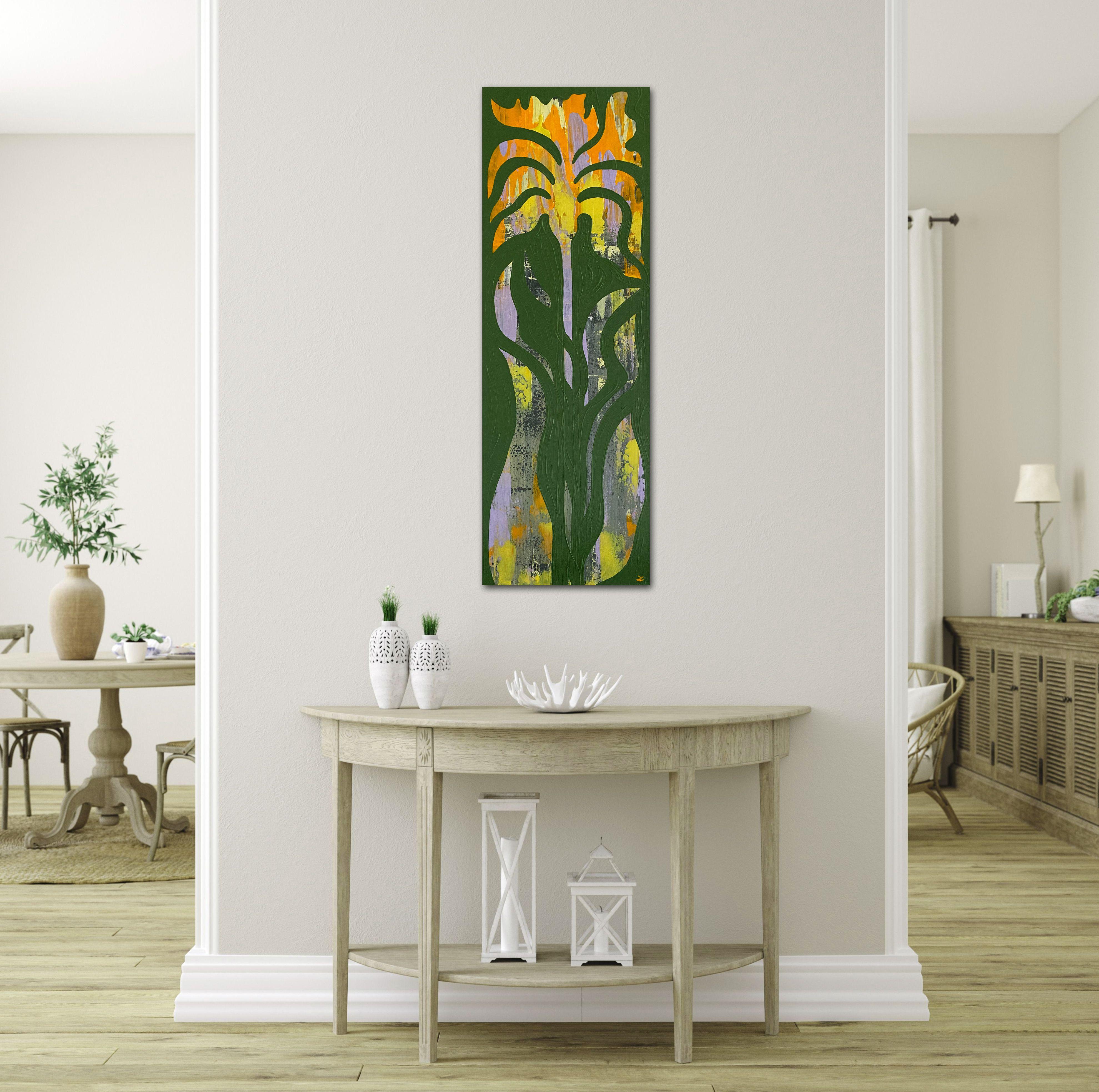 Wildflower. Symphonious Flowers Collection, Painting, Acrylic on Canvas For Sale 1