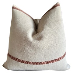 ZAK + FOX Embroidered Baratillo Red Pillow with Down Insert