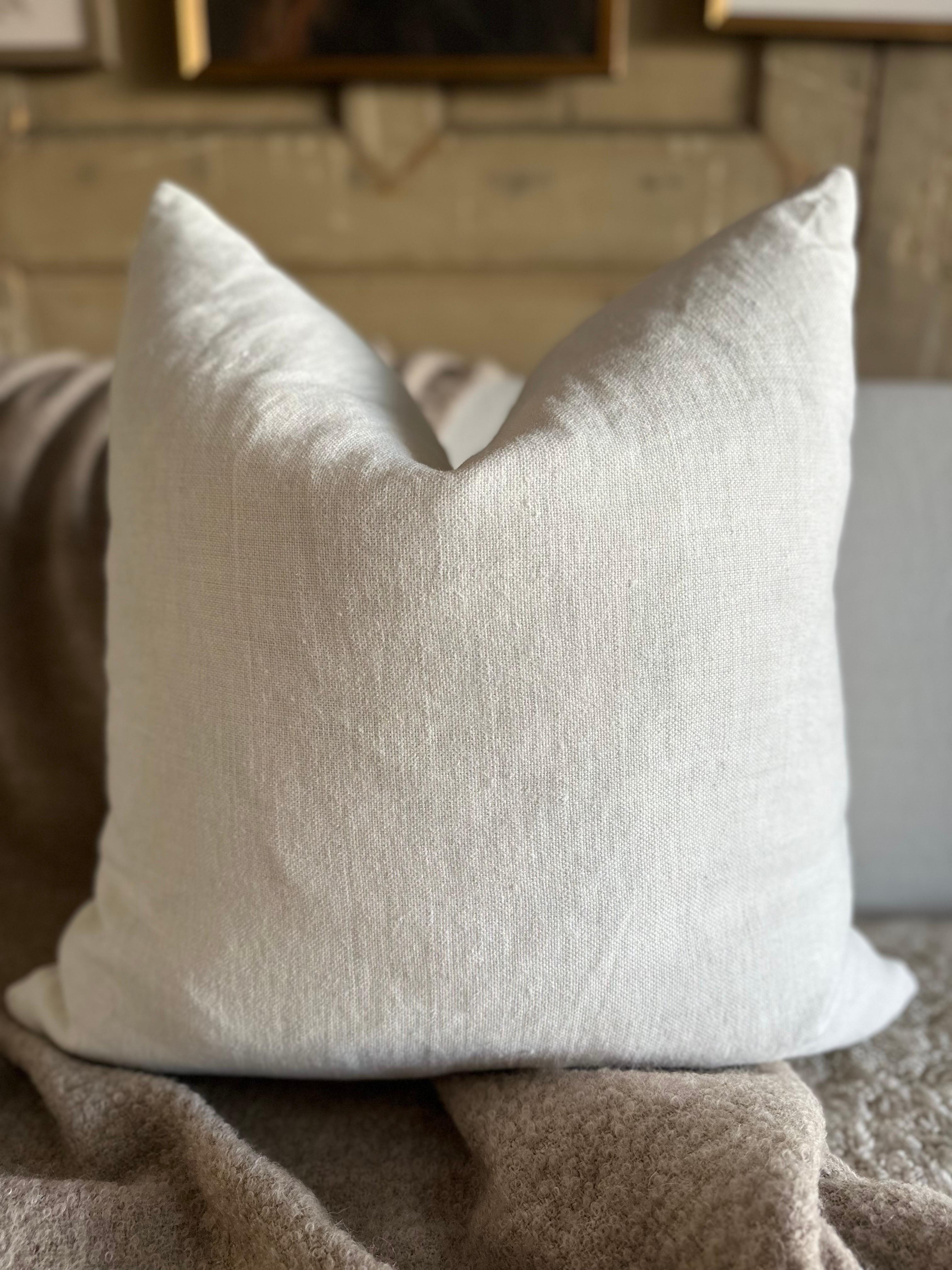 ZAK + FOX Linen Pillow with Down Insert For Sale 1
