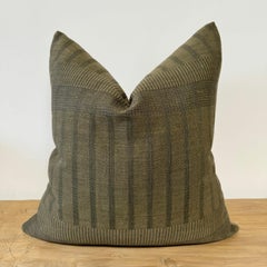 ZAK + FOX Linen Pillow with Down Insert In Olive Green