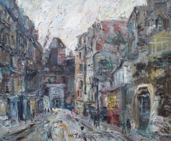 Retro Paris, Montmartre, Rue Lepic. 1965, oil on canvas 50x61 cm