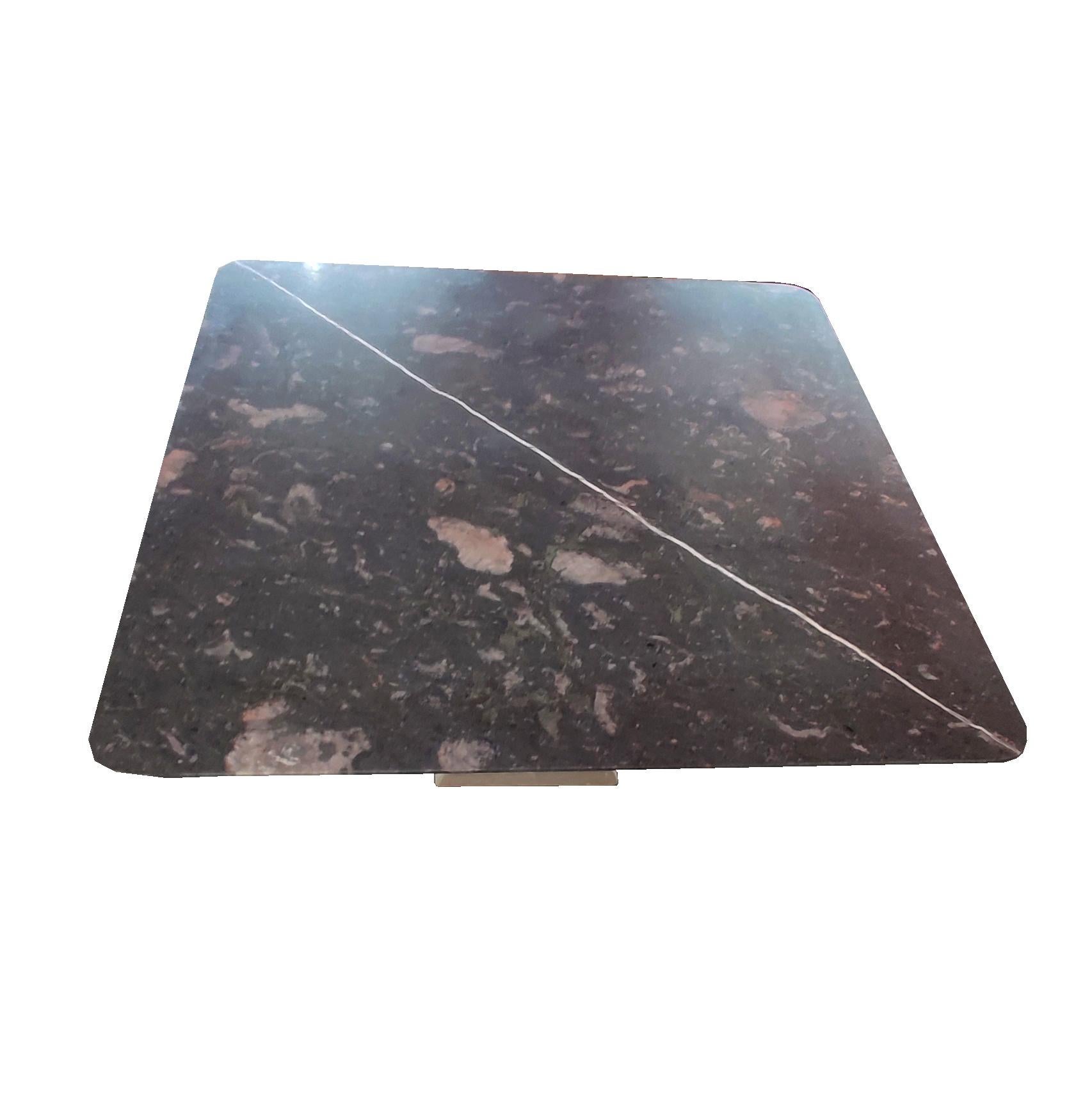 Hand-Crafted Zaleo Dining Marble Contemporary Table Campaspero & Purple Stone Meddel in Stock For Sale