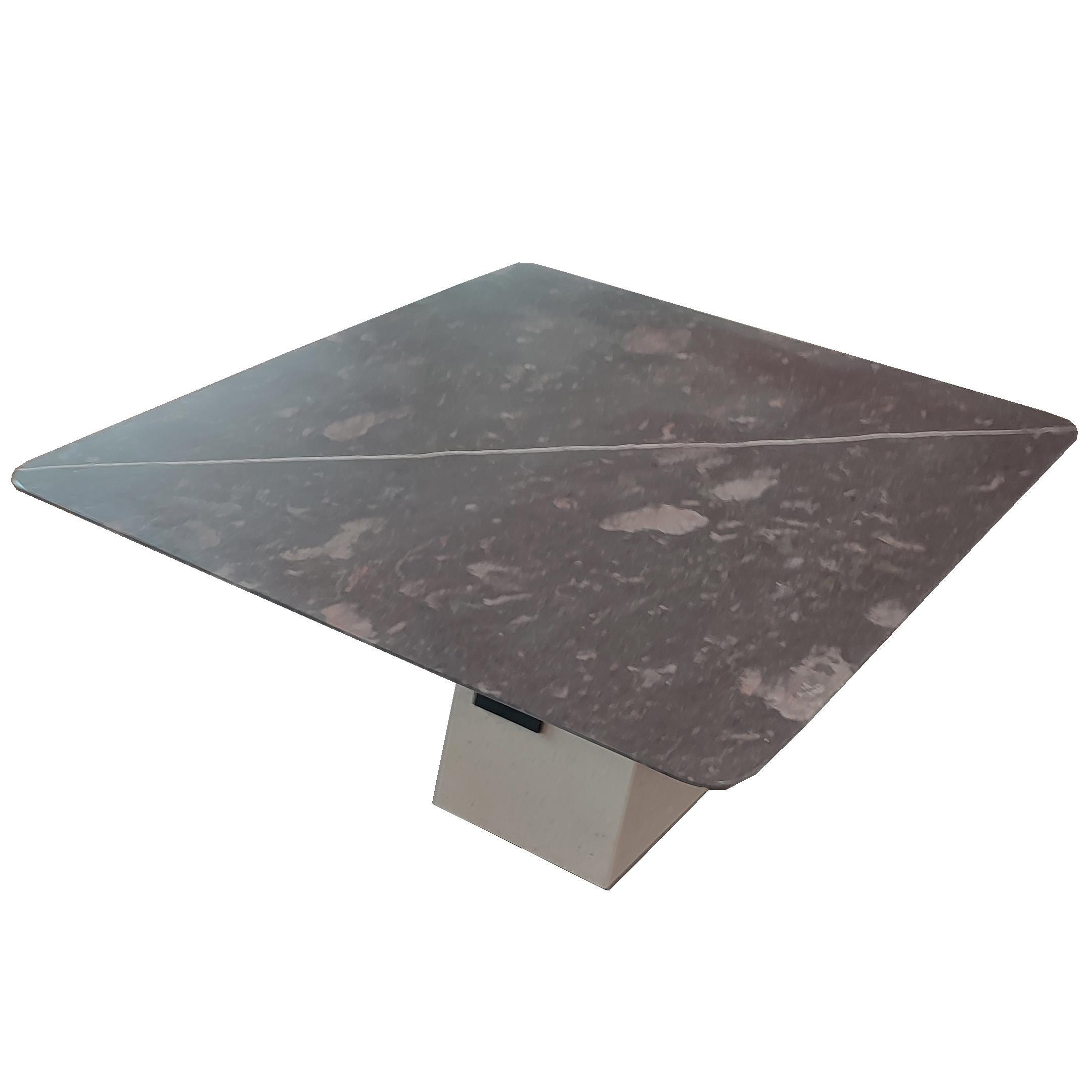 Métal ZALEO Table de salle à manger contemporaine en marbre Campaspero & Purple Stone Meddel En stock en vente
