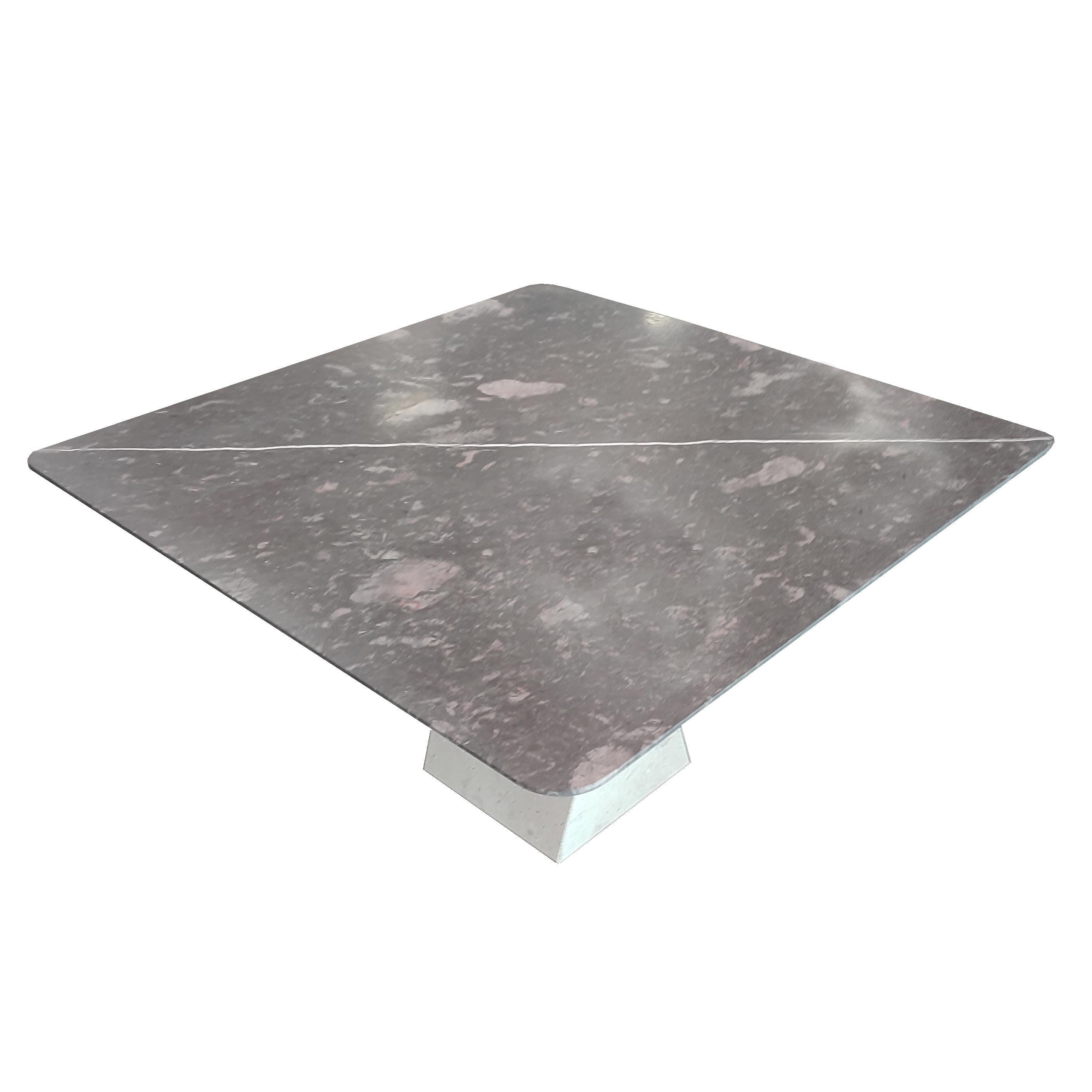 Metal Zaleo Dining Marble Contemporary Table Campaspero & Purple Stone Meddel in Stock For Sale