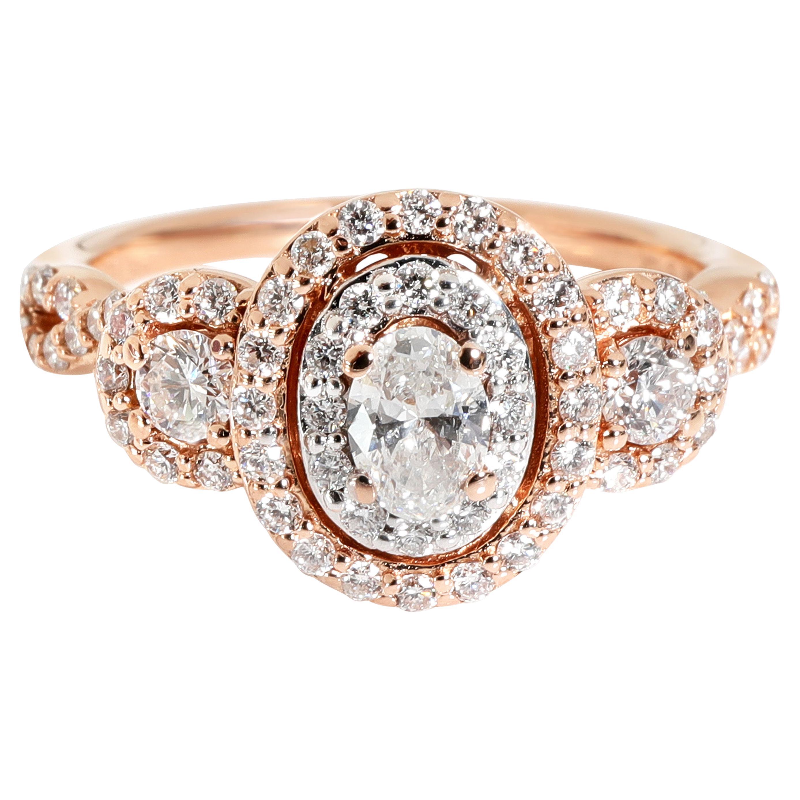Zales Halo Diamond Engagement Ring in 14k Rose Gold I I1 1 CTW