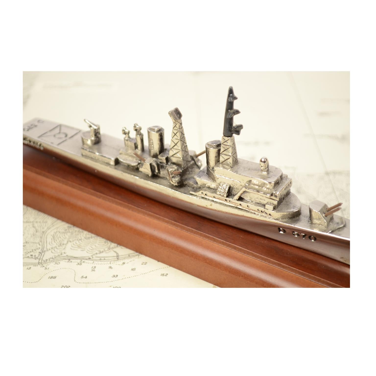 Zama Model of the Ship Impavido Mounted on a Wooden Board 5