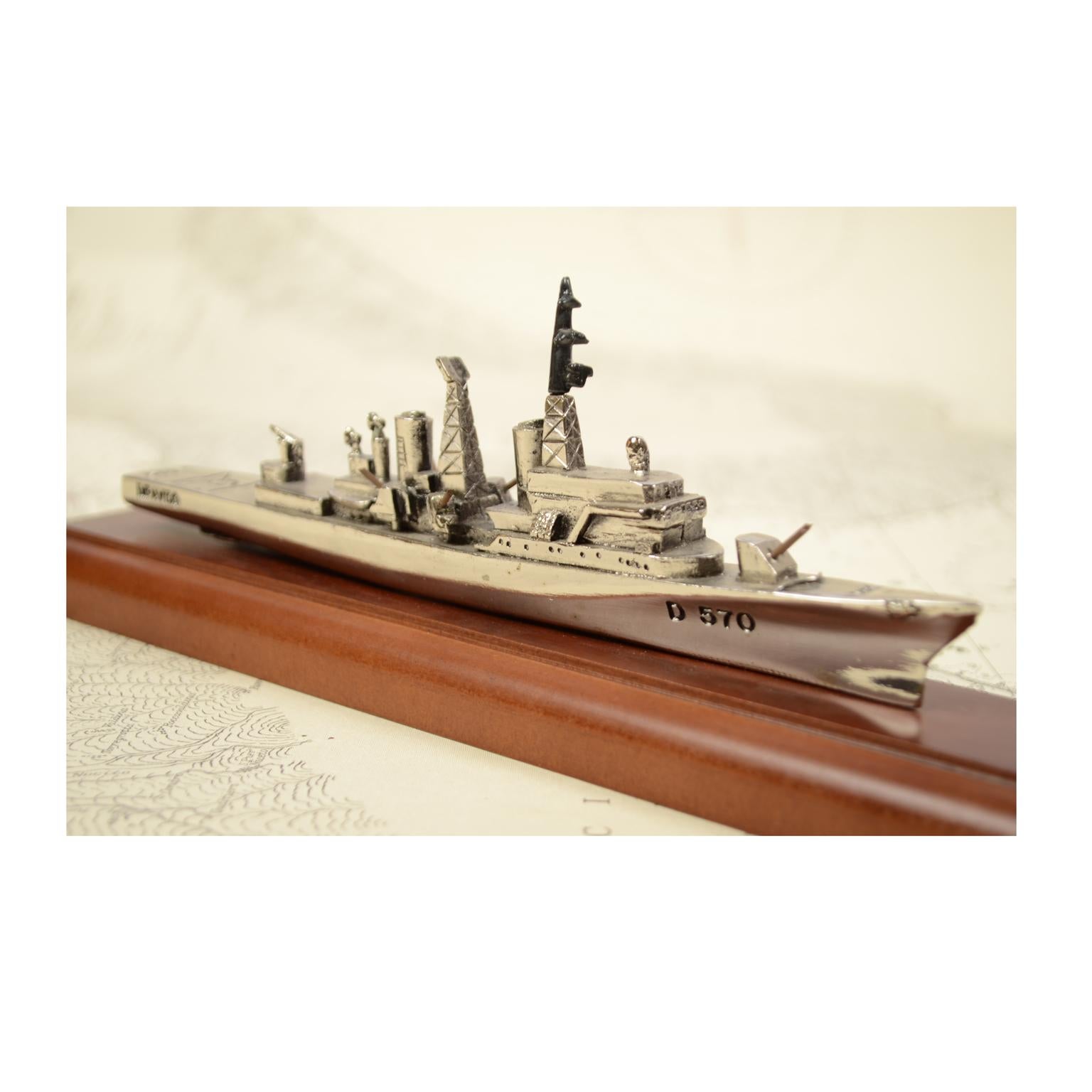 Zama Model of the Ship Impavido Mounted on a Wooden Board 9
