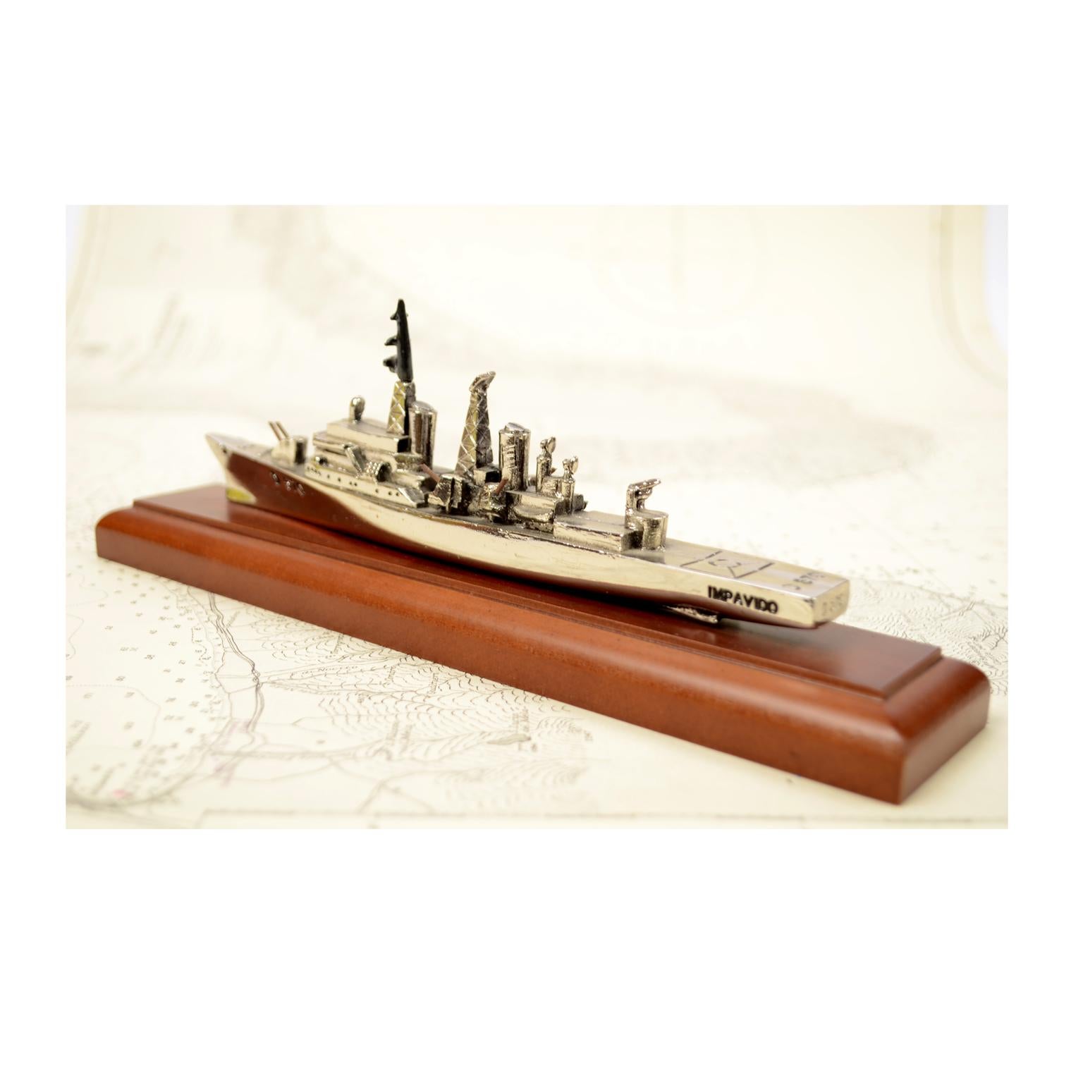 Zama Model of the Ship Impavido Mounted on a Wooden Board 4