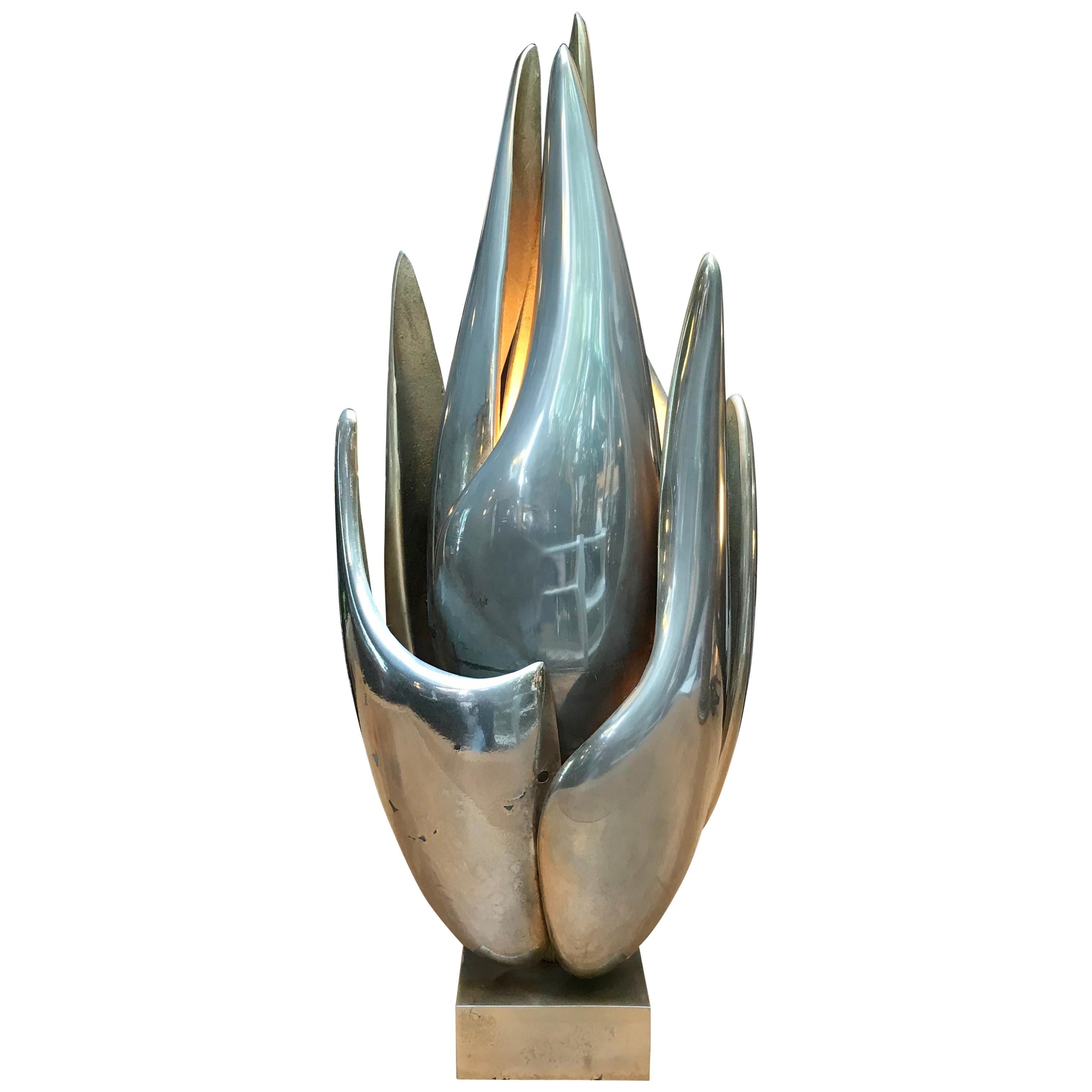 Zamak Lamp, Michel Armand, 1978 For Sale