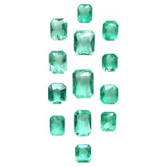 Sambischer Smaragd 17,17 Karat Octa Cut Stein für feinen Schmuck Natürlicher Edelstein