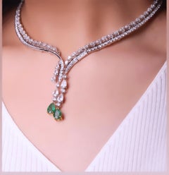 Zambian Emerald and Diamond Necklace