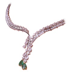 Zambian Emerald and Diamond Necklace
