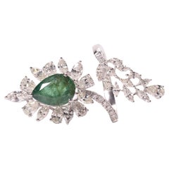 Zambian Emerald and Diamond Ring